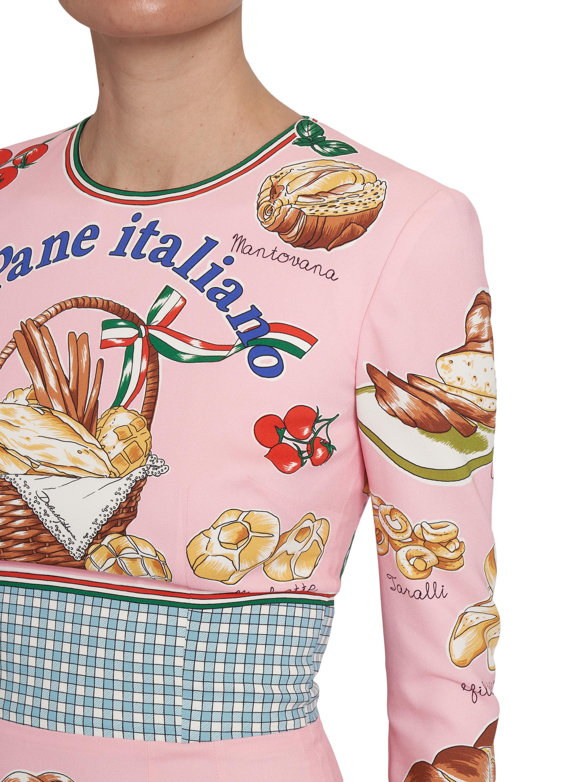 Dolce&Gabbana Capri Painterly Food-Print Midi-Dress | Saks Fifth