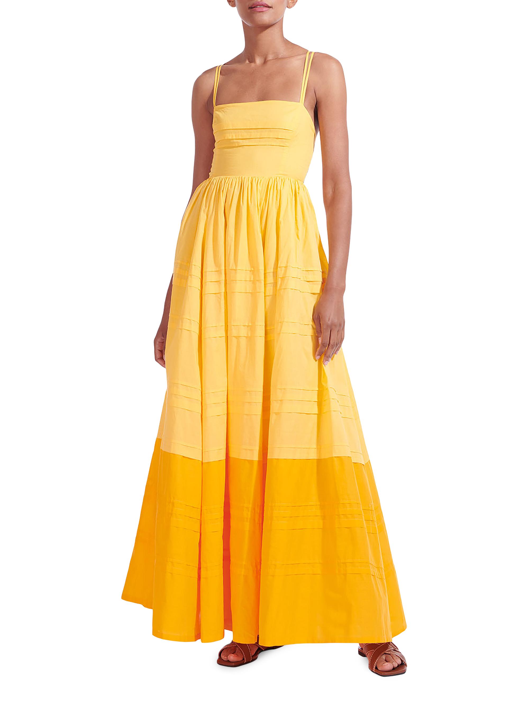 Staud Brigitte Colorblocked Open-Back Maxi Dress | Saks Fifth Avenue