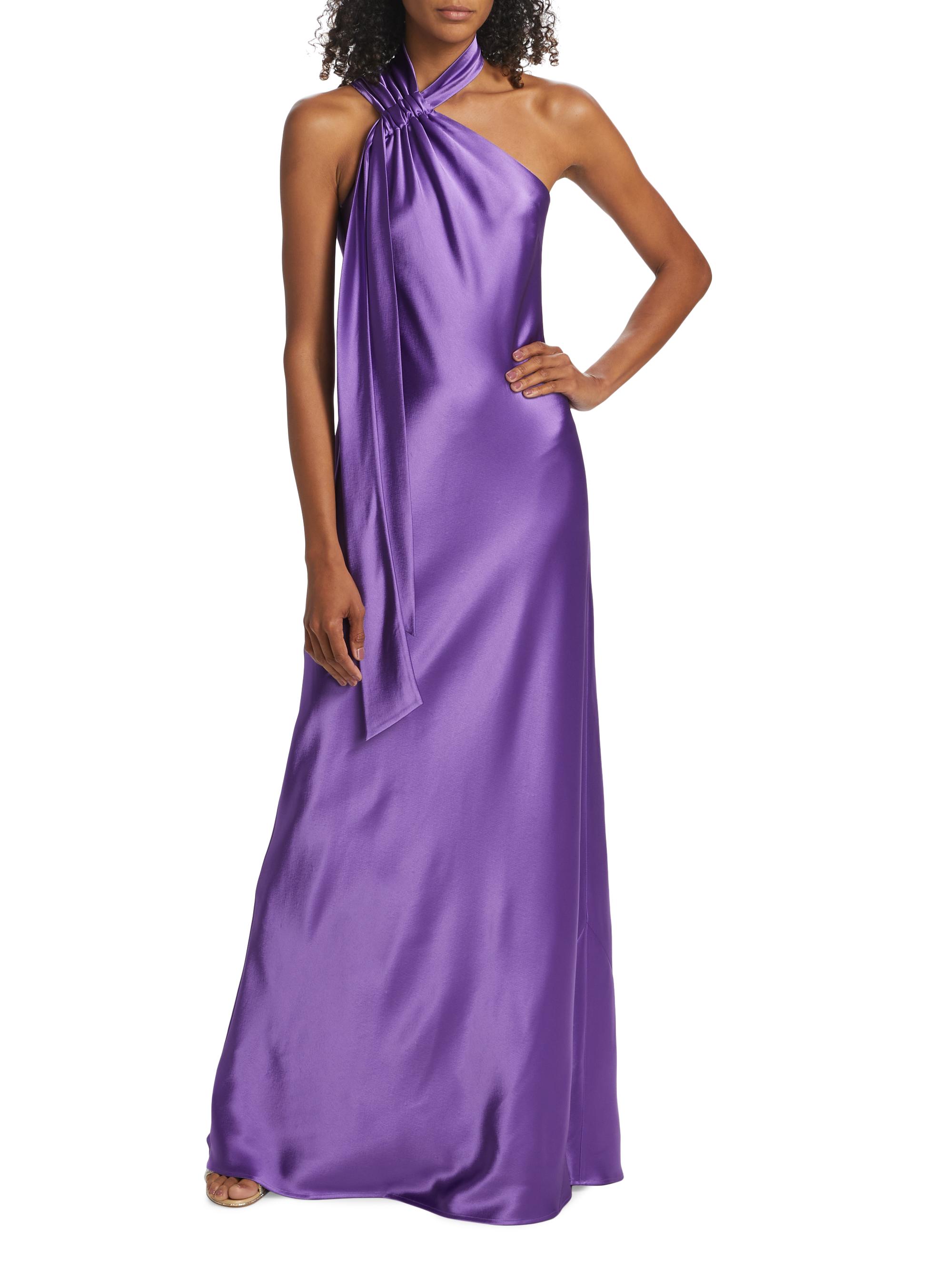 galvan silk dress Galvan // Silk Satin Maxi Dress  VSP Consignment