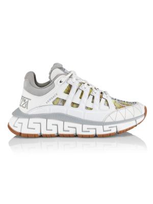 Versace Trigreca White Grey Barocco Print (Women's)