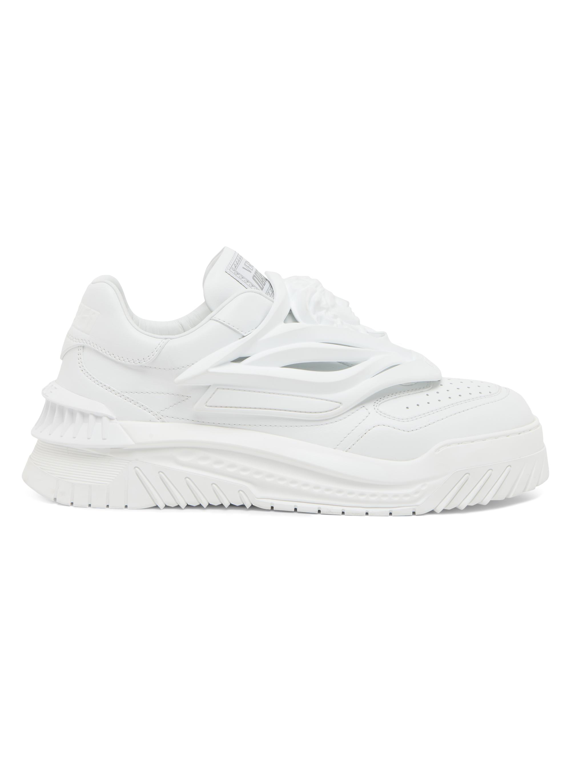 Versace Women's Medusa Leather Low-Top Sneakers - White