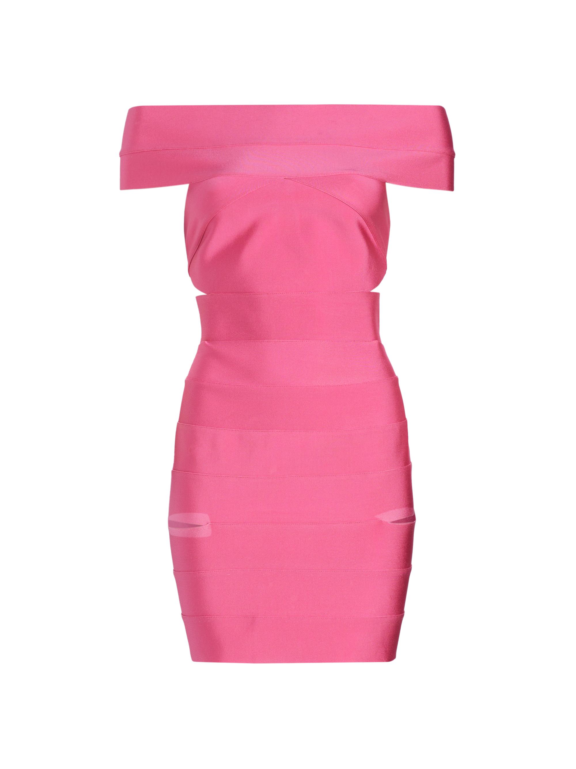 Alexandre Vauthier Women's Off-The-Shoulder Cut-Out Minidress - Bubblegum