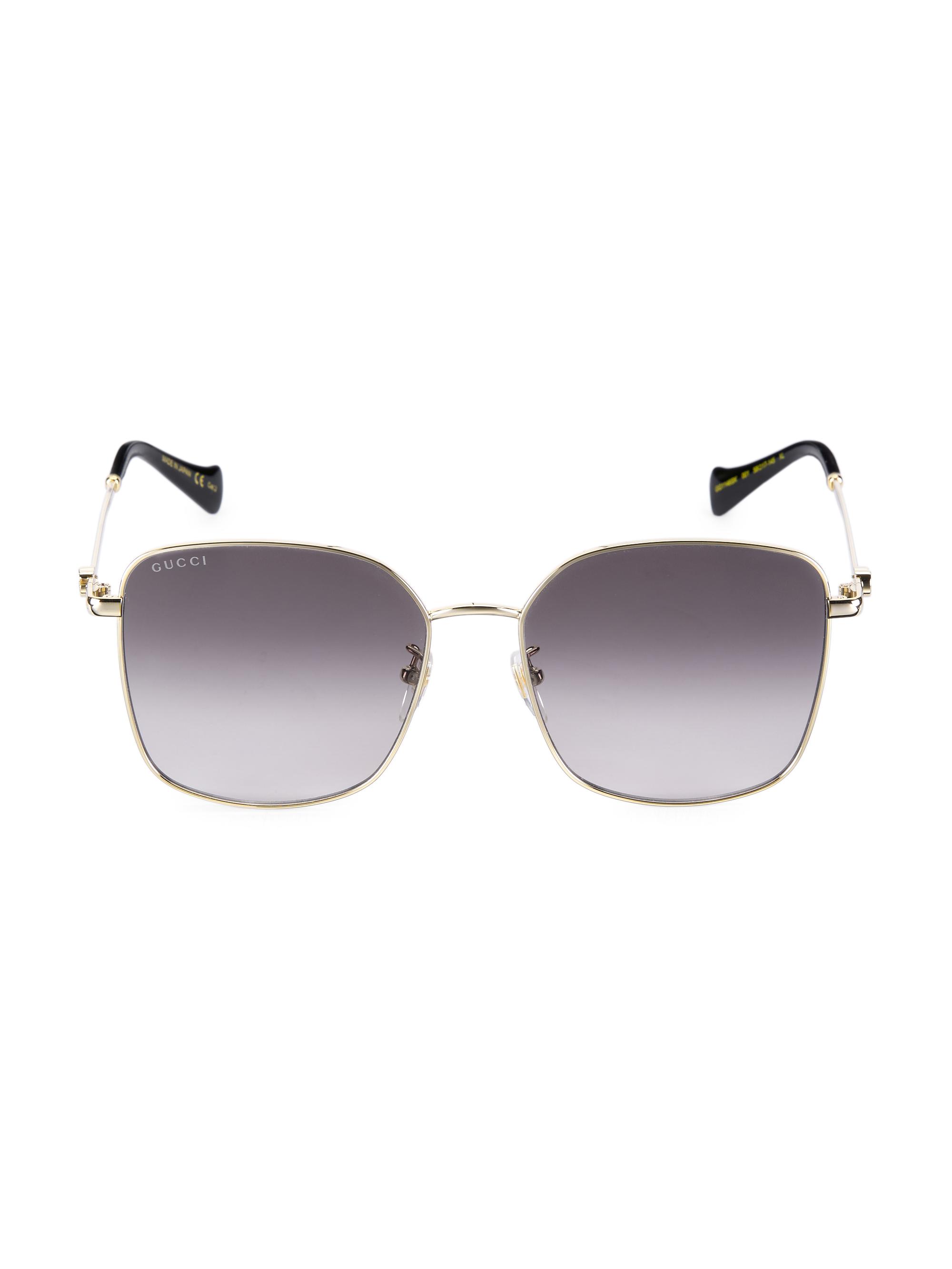 Gucci Women's 58MM Square Sunglasses - Gold