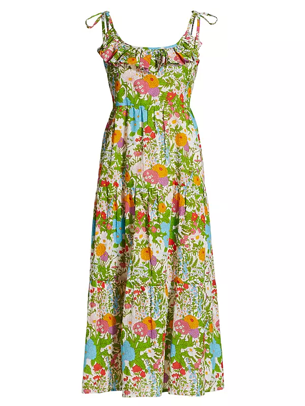 Maui Floral Cotton Midi-Dress