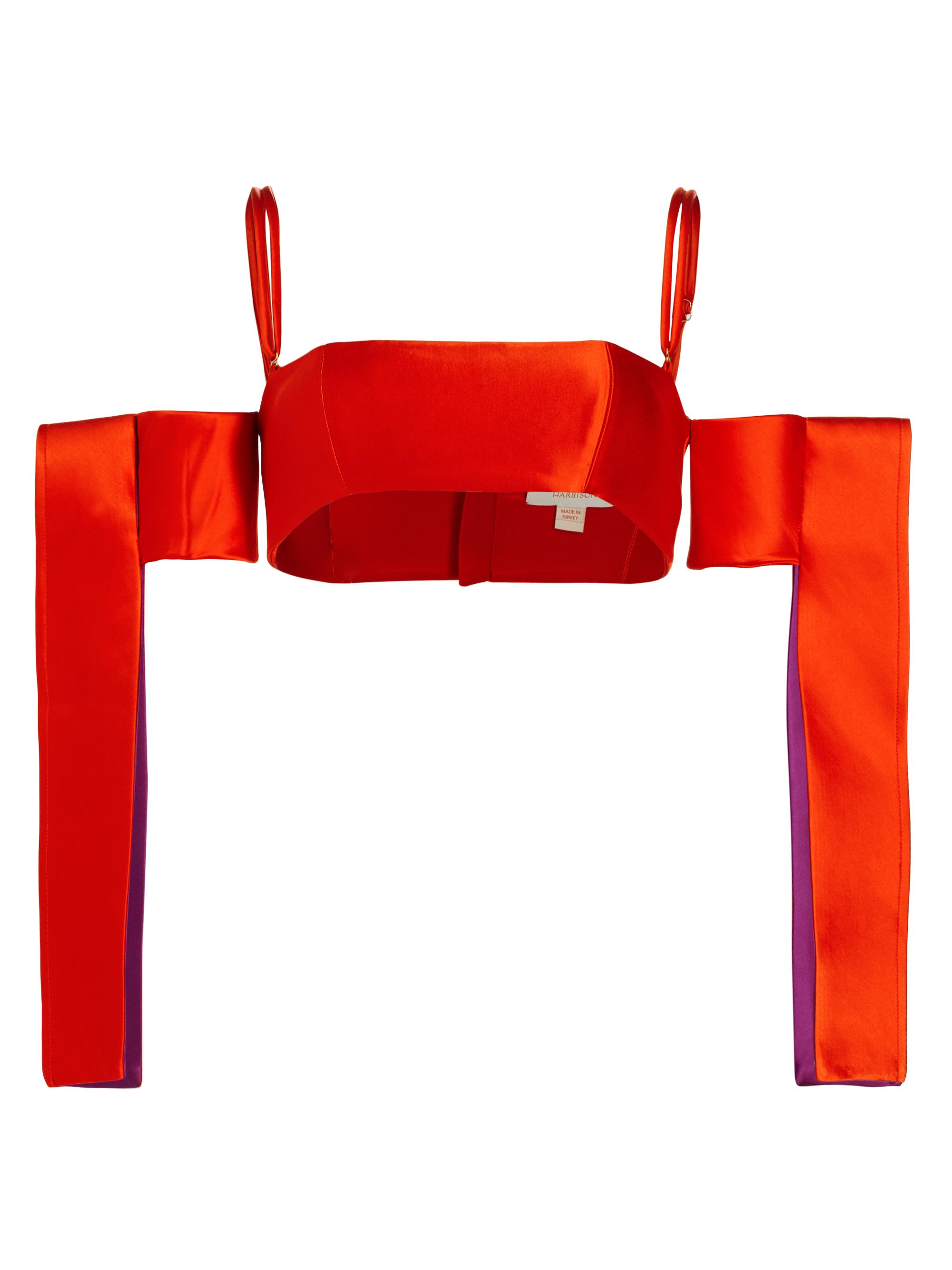 Harbison Women's Orion Satin Top - Poppy Magenta