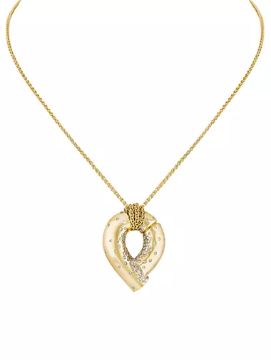 Oera Large 18K Yellow Gold & Diamond Pendant Necklace