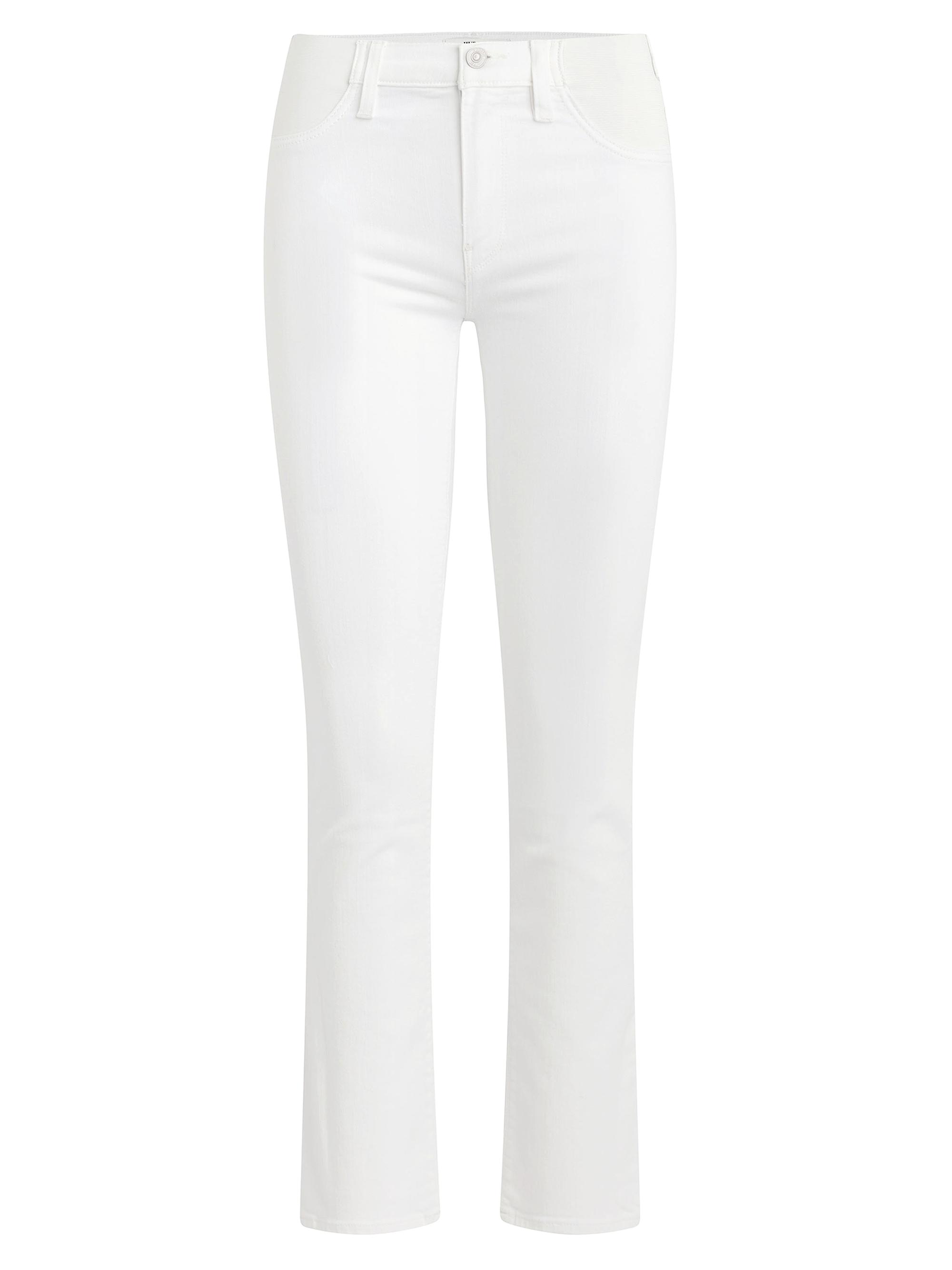 Hudson Jeans Women's Nico Mid-Rise Straight Maternity Jeans - White