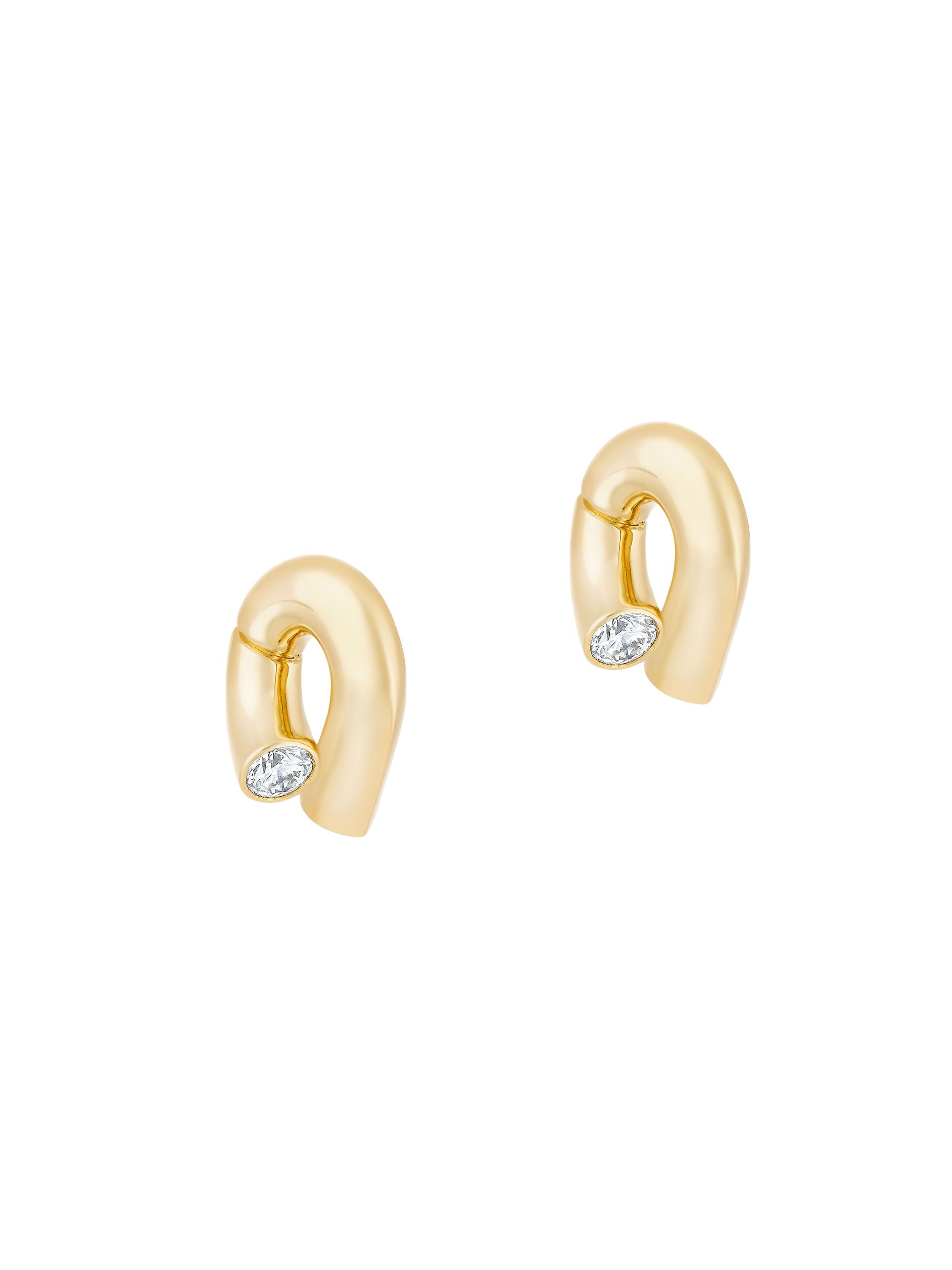 Tabayer Women's Oera 18K Yellow Gold & Diamonds Stud Earrings - Yellow Gold