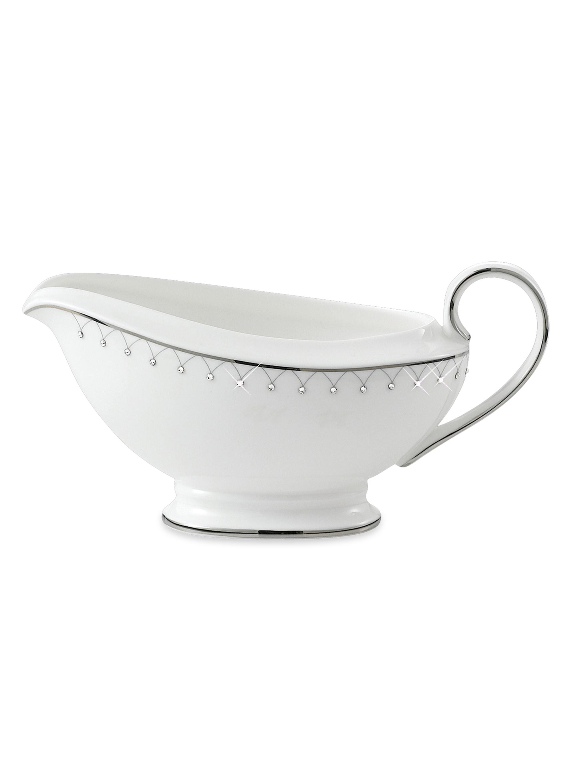 Prouna Princess Platinum Gravy Boat - Silver White