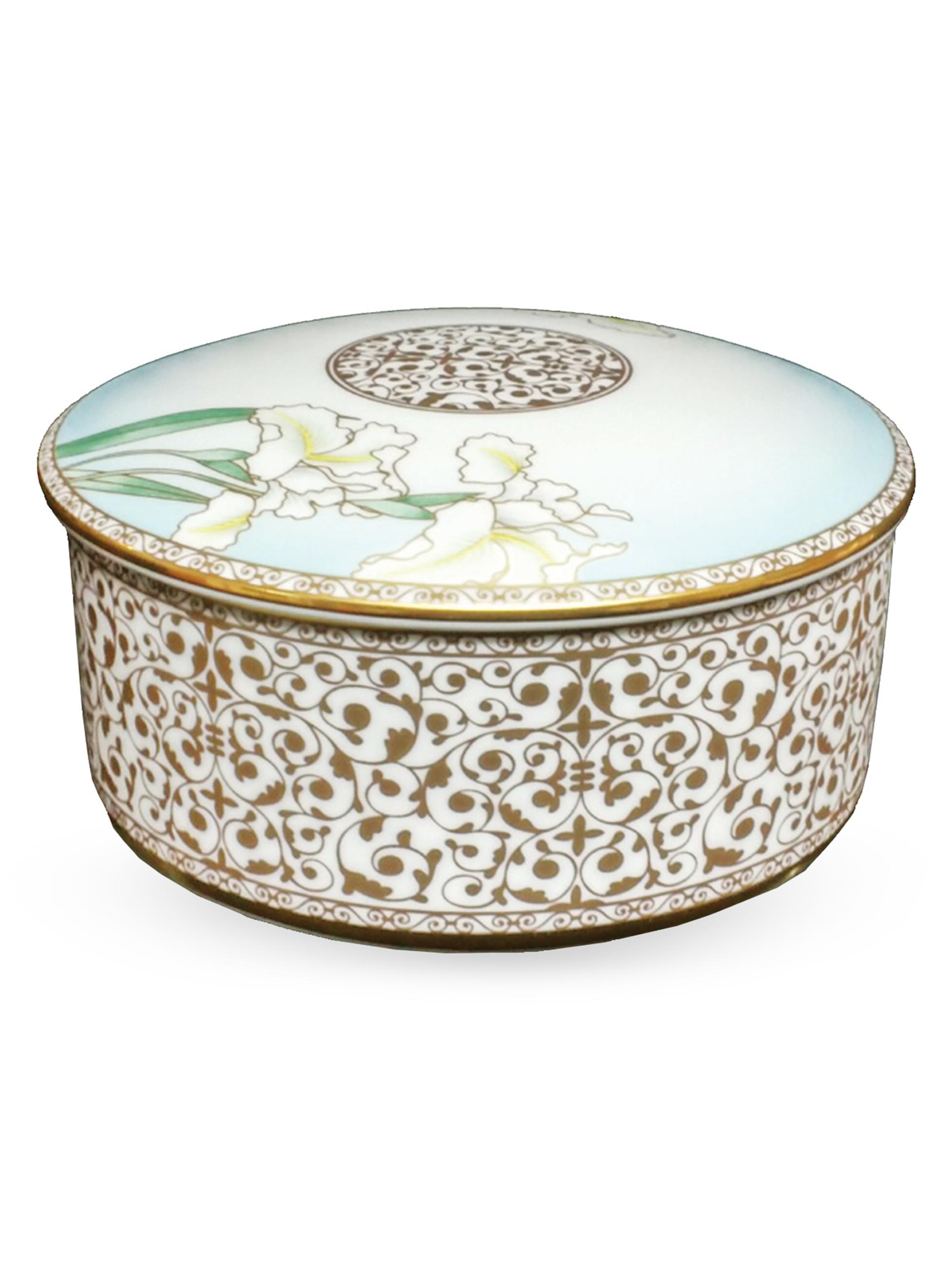 Prouna Iris Jewelry Box - Gold Light Blue White