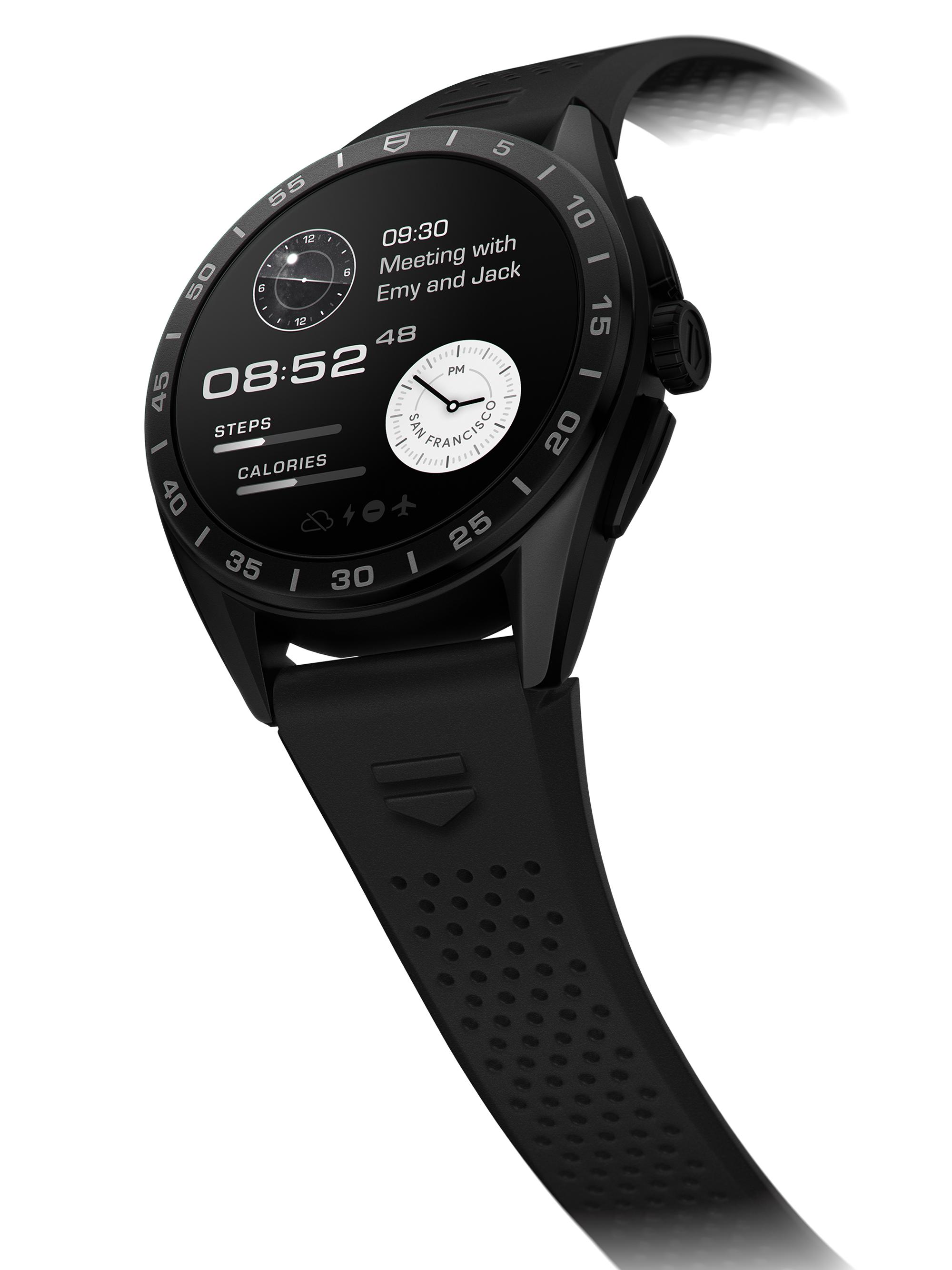 Shop TAG Heuer Connected Calibre E4 Titanium & Rubber Smart Watch 