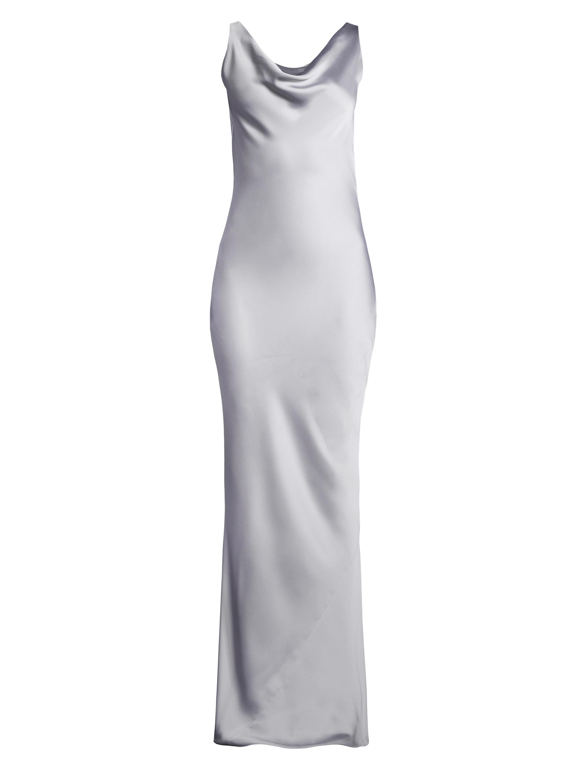 Norma Kamali Women's Maria Satin Gown - Silver