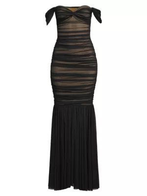 Norma Kamali Women's Walter Fishtail Gown - Black
