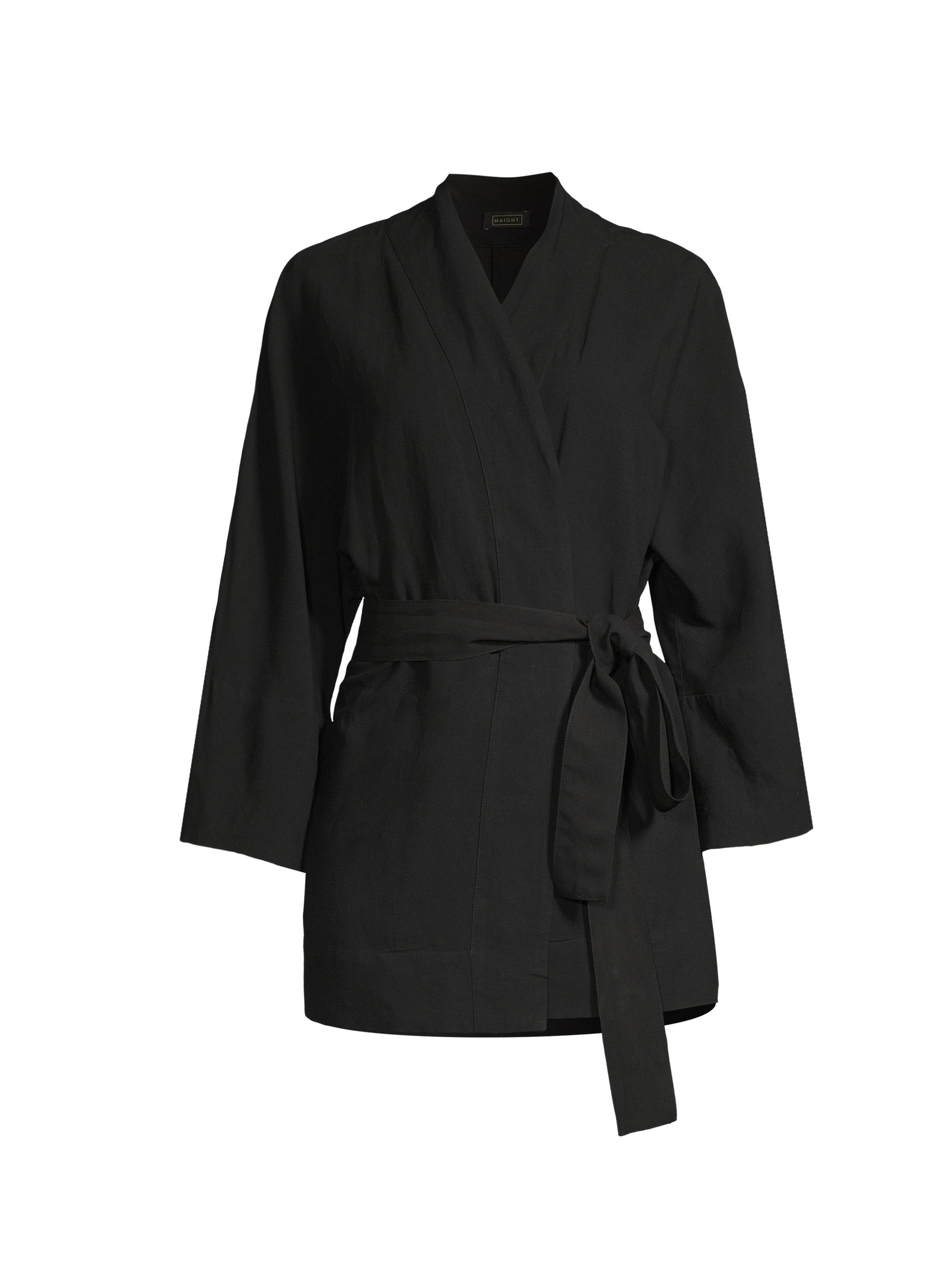 Haight. Women's Lin Robe - Black