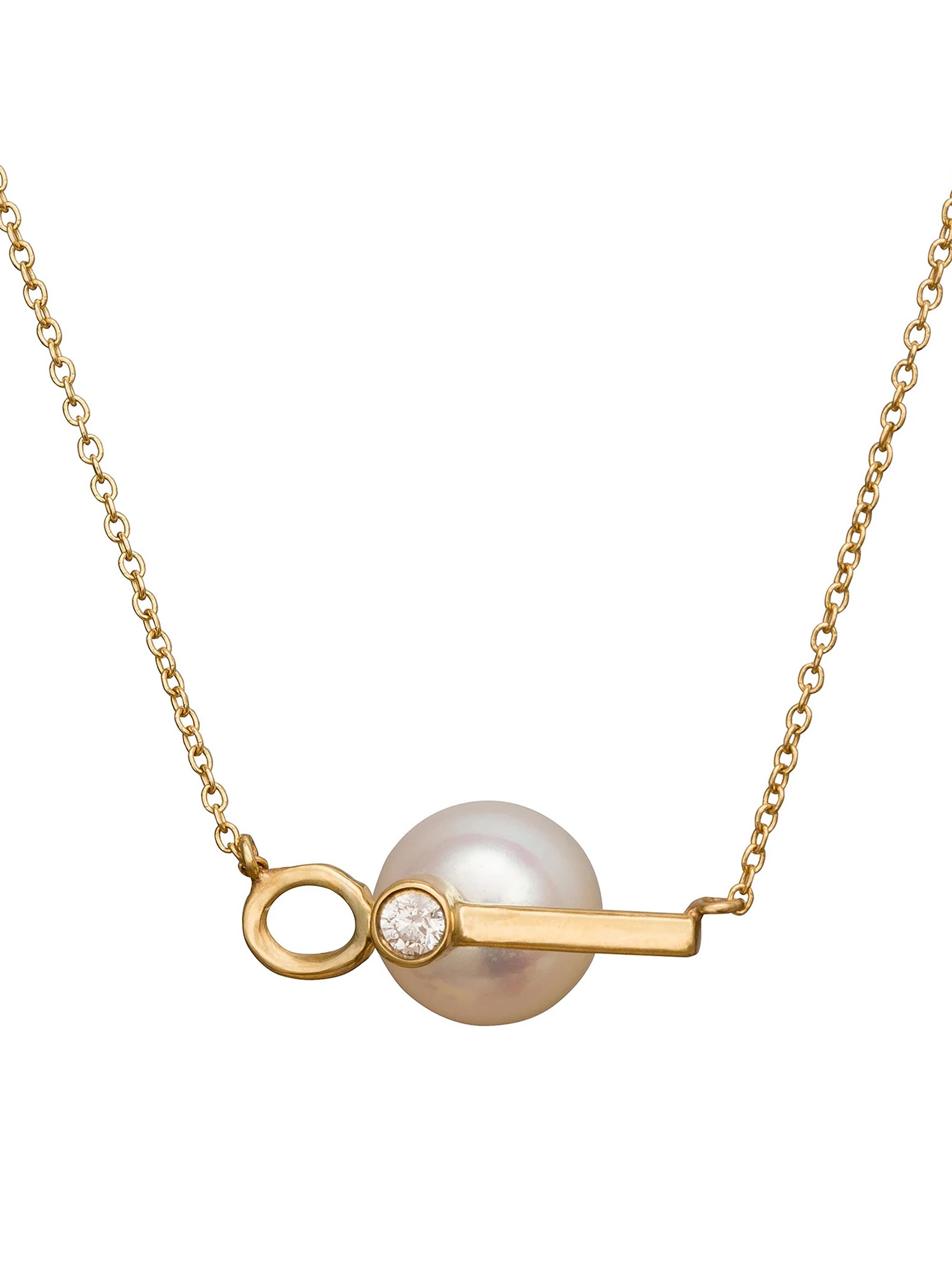 Katey Walker Women's Spark 18K Yellow White, Pearl & Diamond Choker Necklace