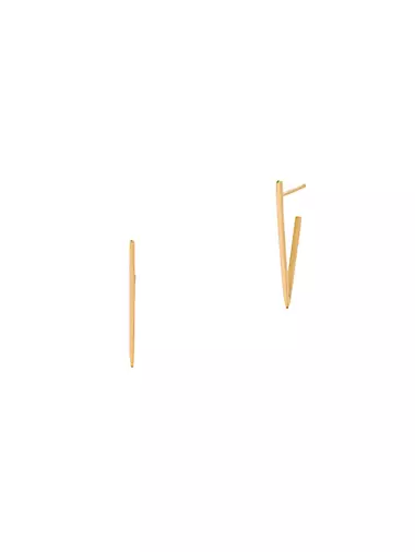 Spark Small 18K Yellow Gold Triangle Hoop Earrings