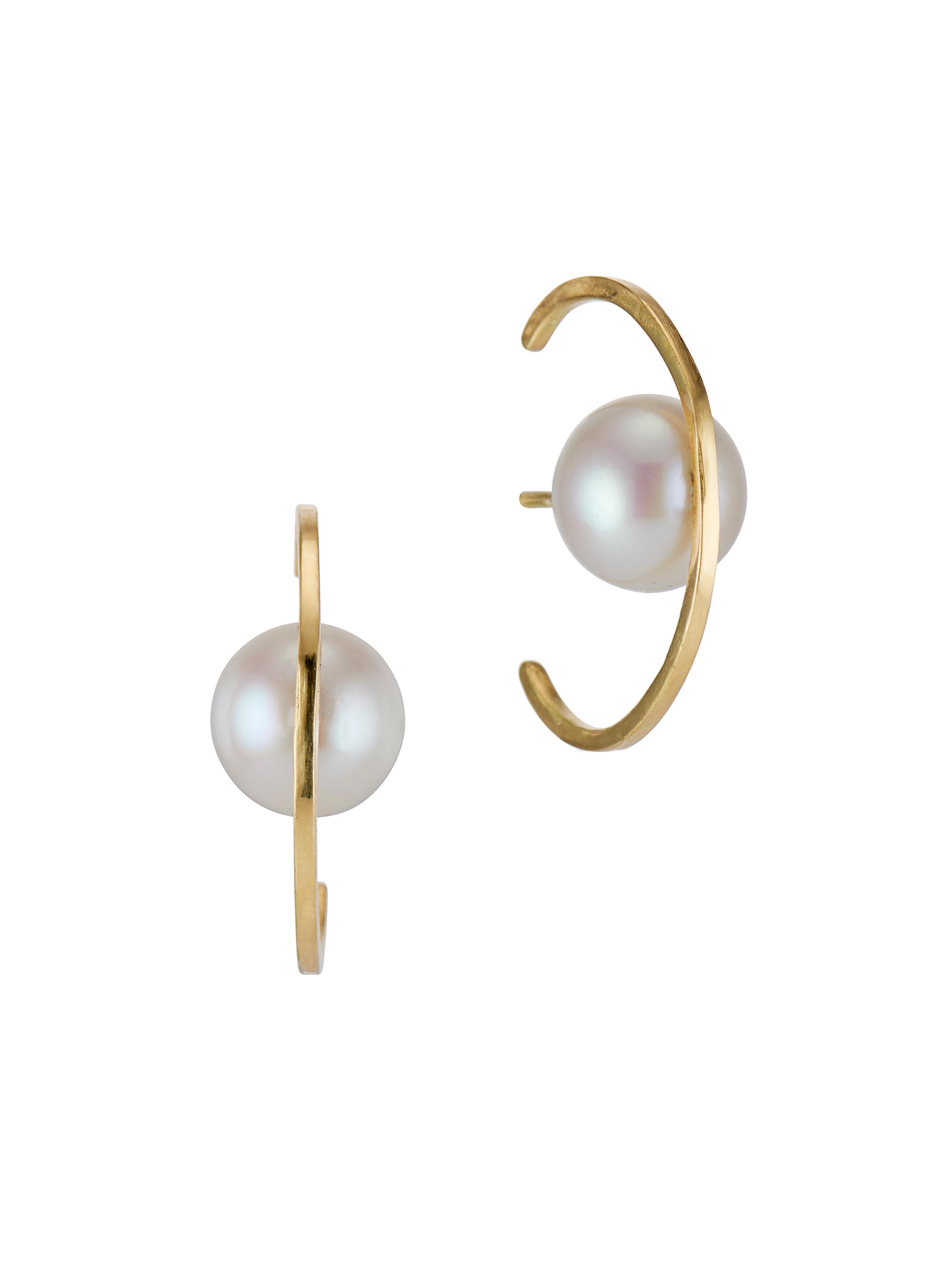Katey Walker Women's Spark Orbit 18K Yellow Gold & Freshwater Pearl Ear Cuffs