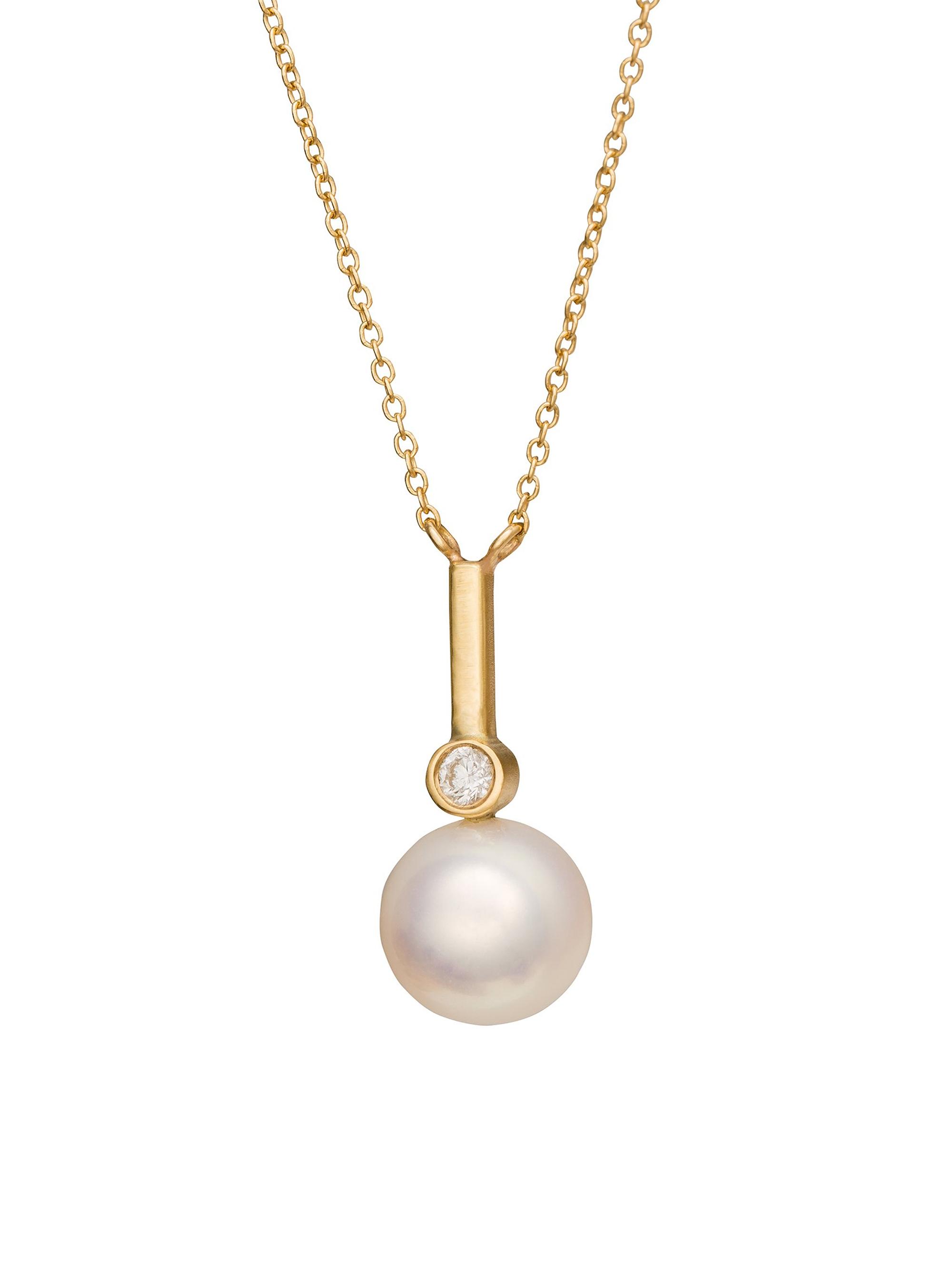 Katey Walker Women's Spark 18K Yellow Gold, Pearl & Diamond Pendant Necklace