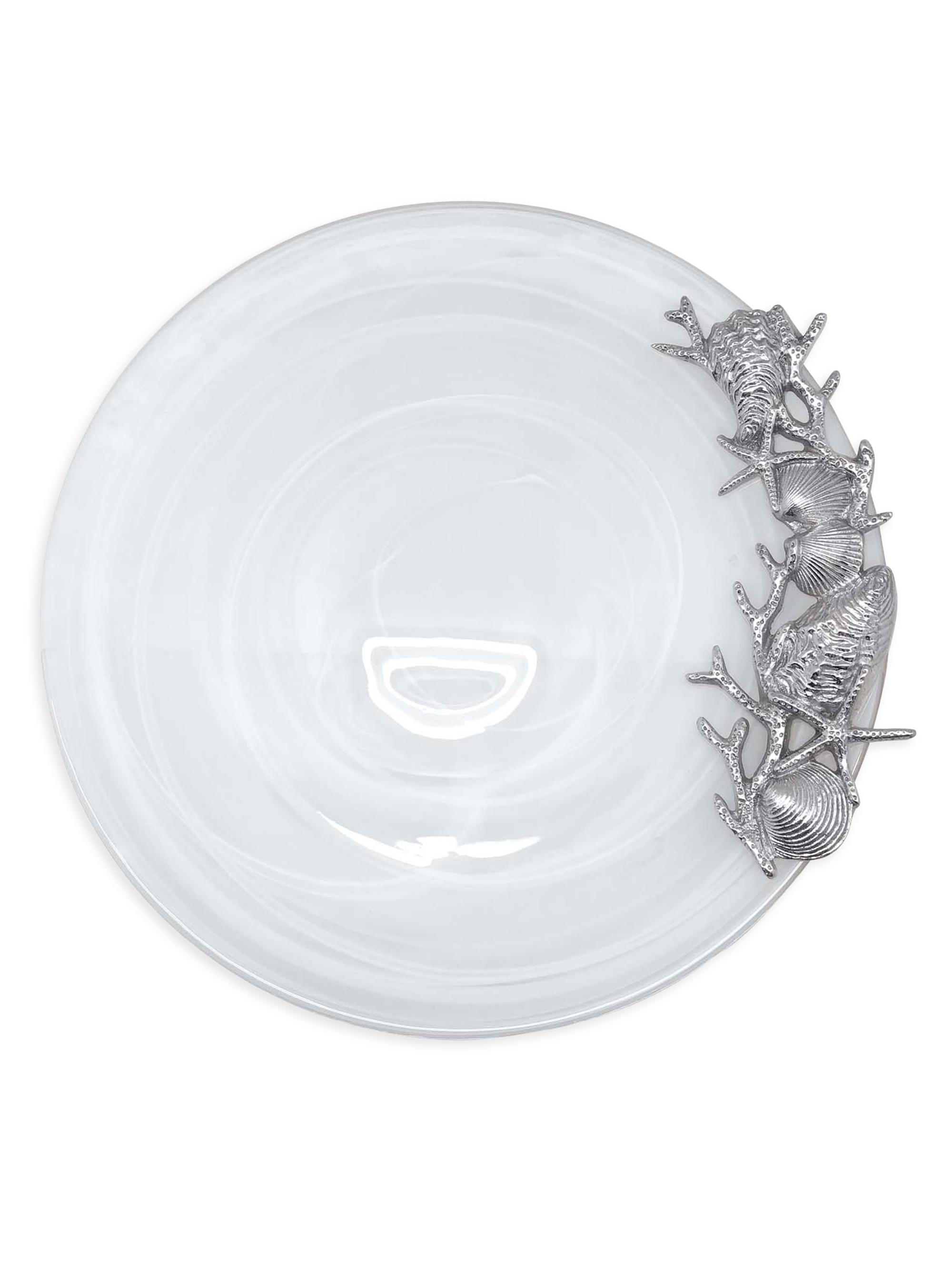 Mariposa Alabaster Seaside Platter - White