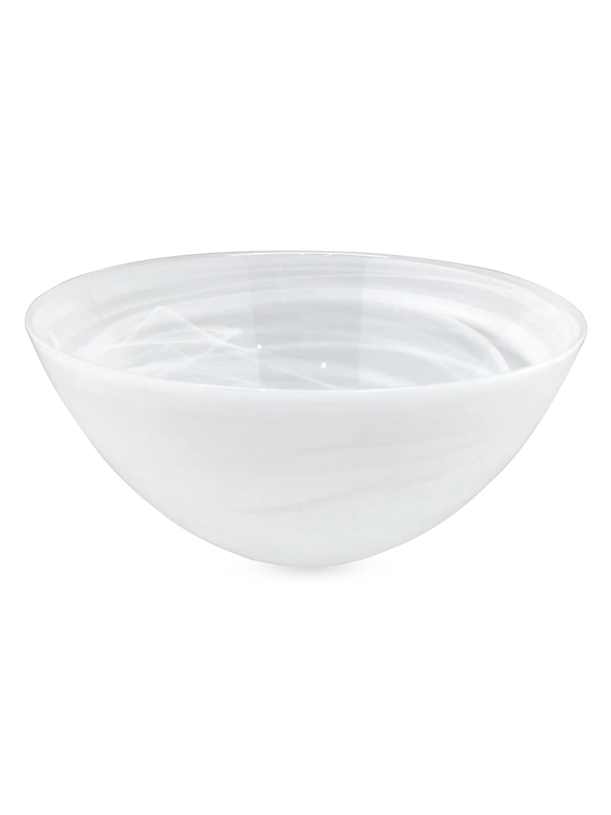Mariposa Alabaster Medium Bowl - White