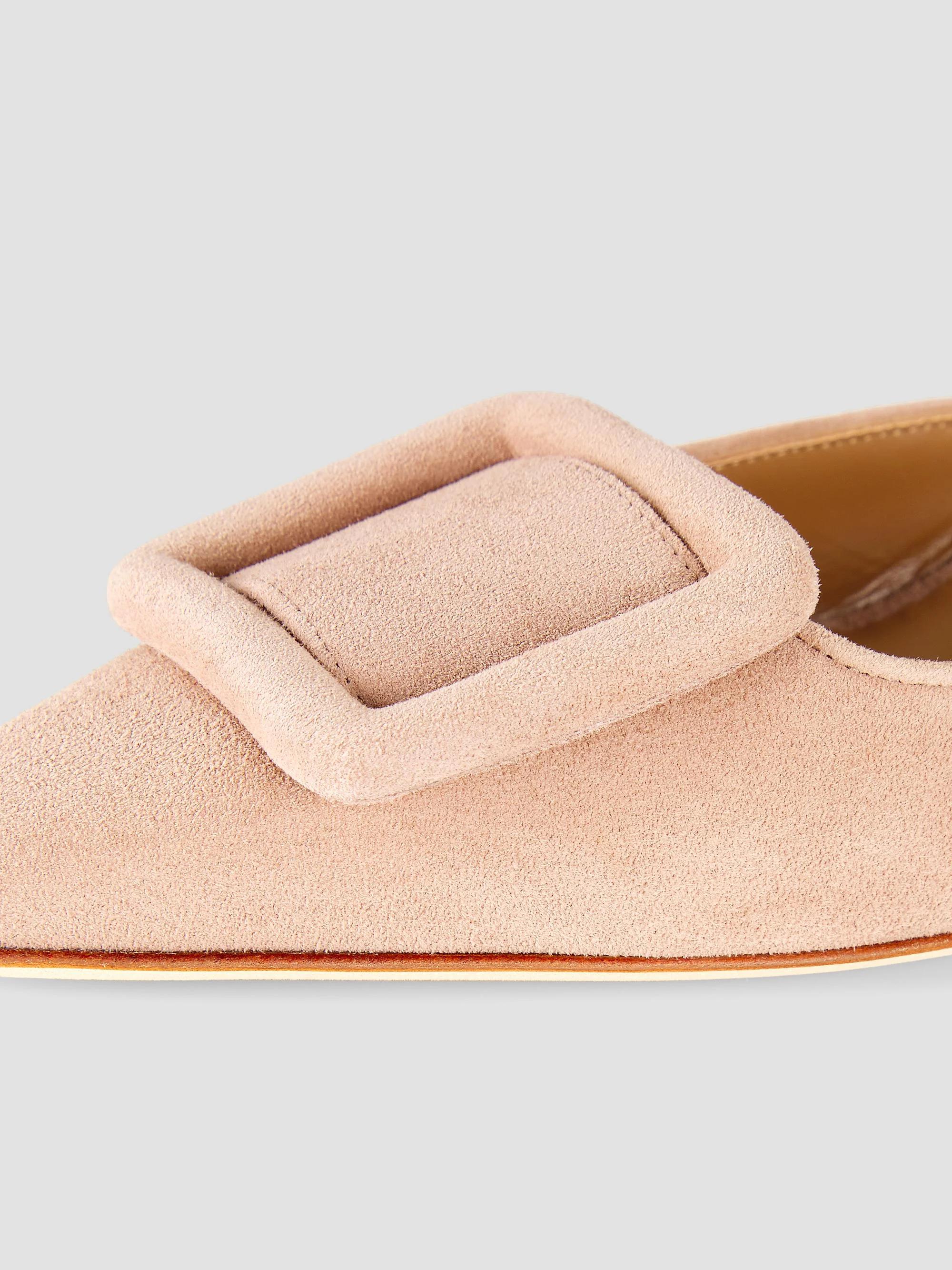 Manolo Blahnik Maysale 70MM Buckle Suede Mules | Saks Fifth Avenue