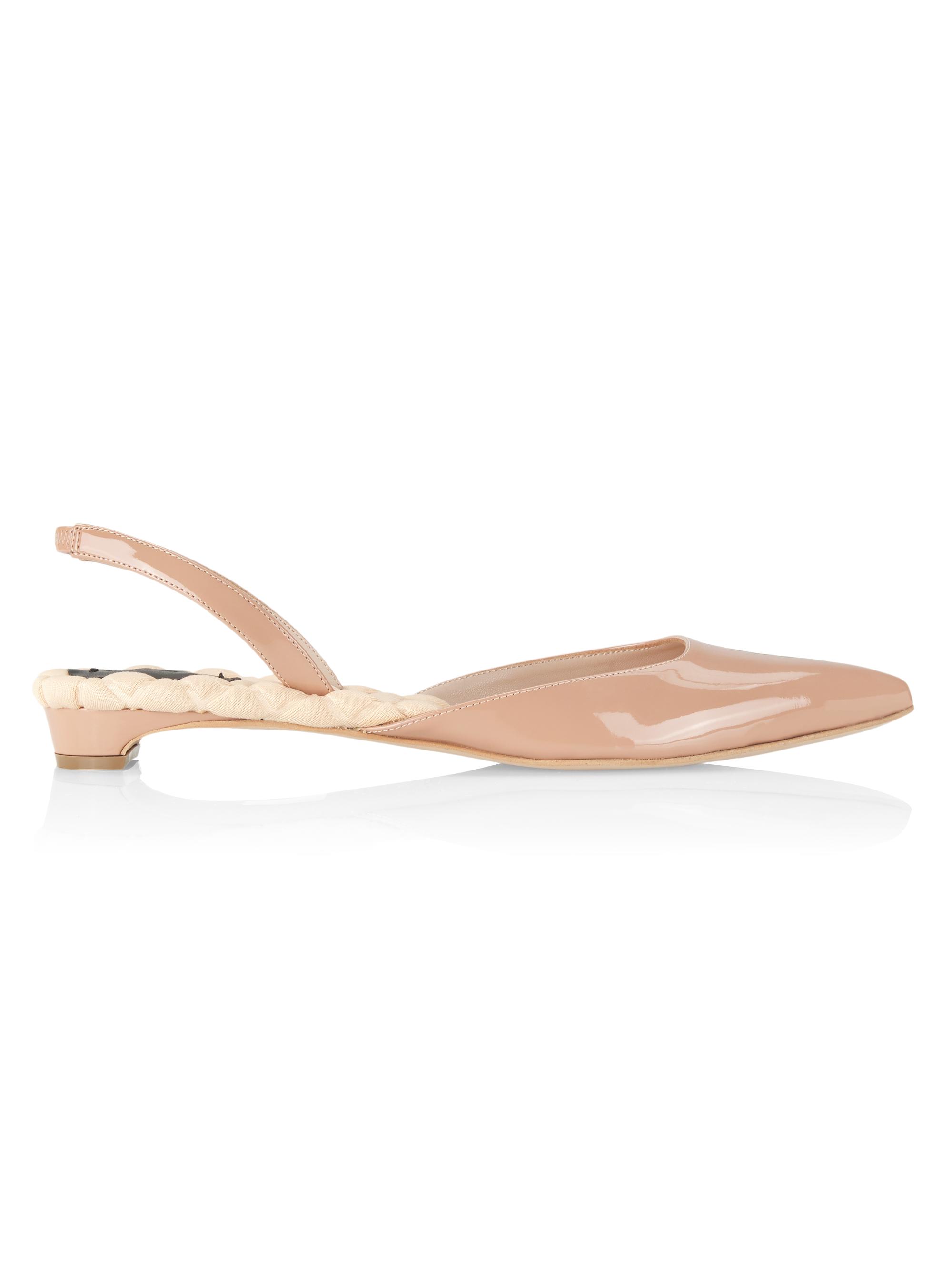 Aera Women's Jackie Vegan Patent Leather Slingback Flats - Blush