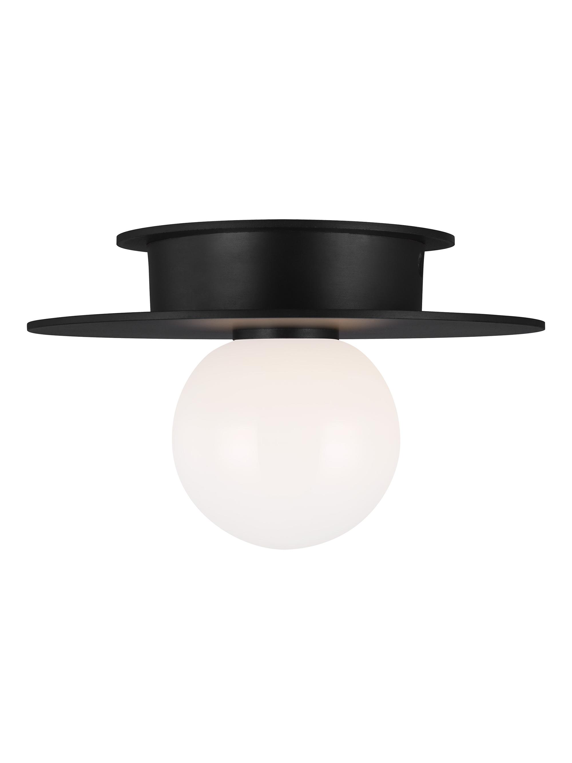 Kelly Wearstler Visual Comfort Studio Small Flush Mount - Midnight Black