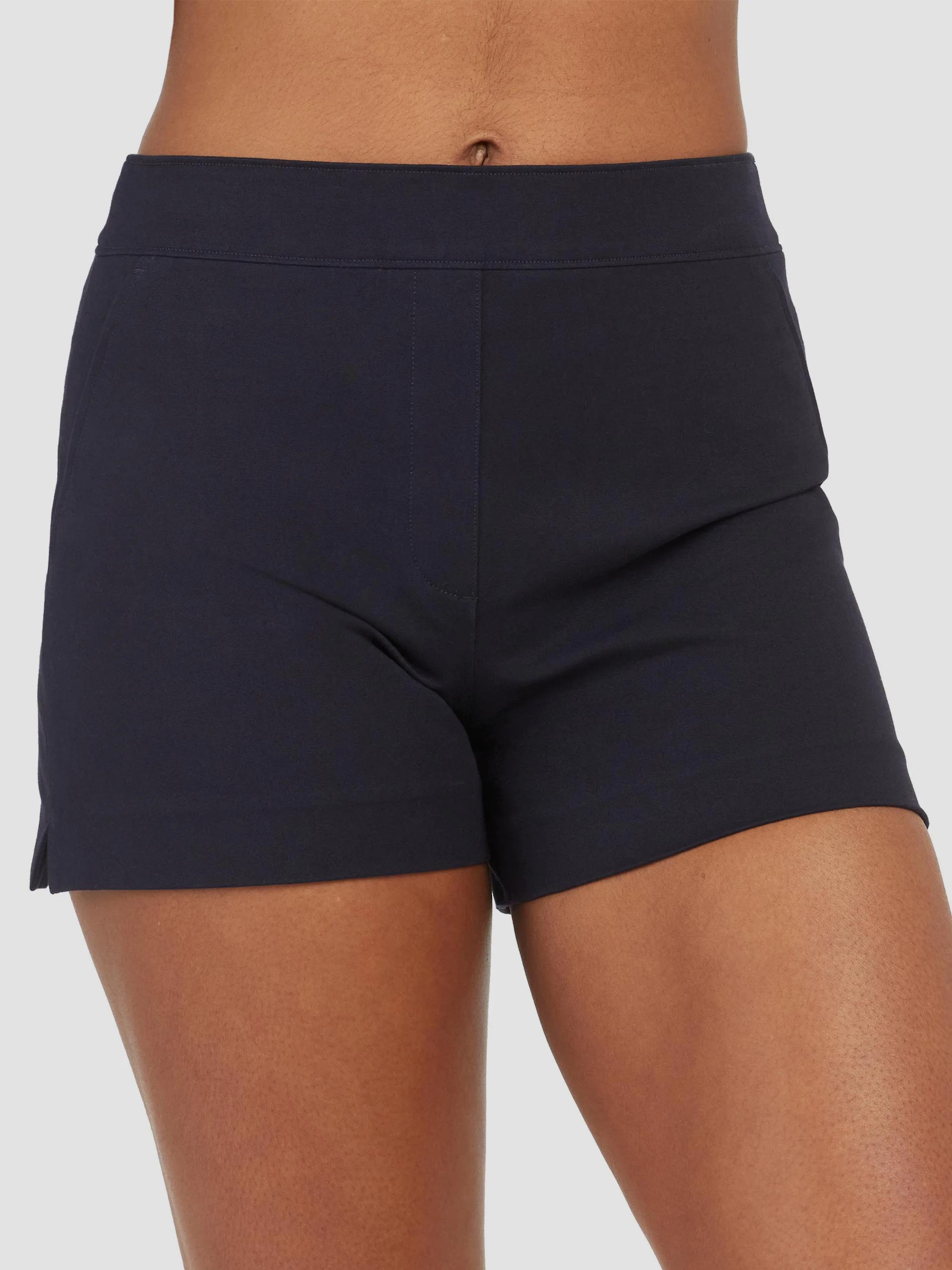 Spanx Women's Polished Stretch Cotton Shorts - Classic Navy - Size Large