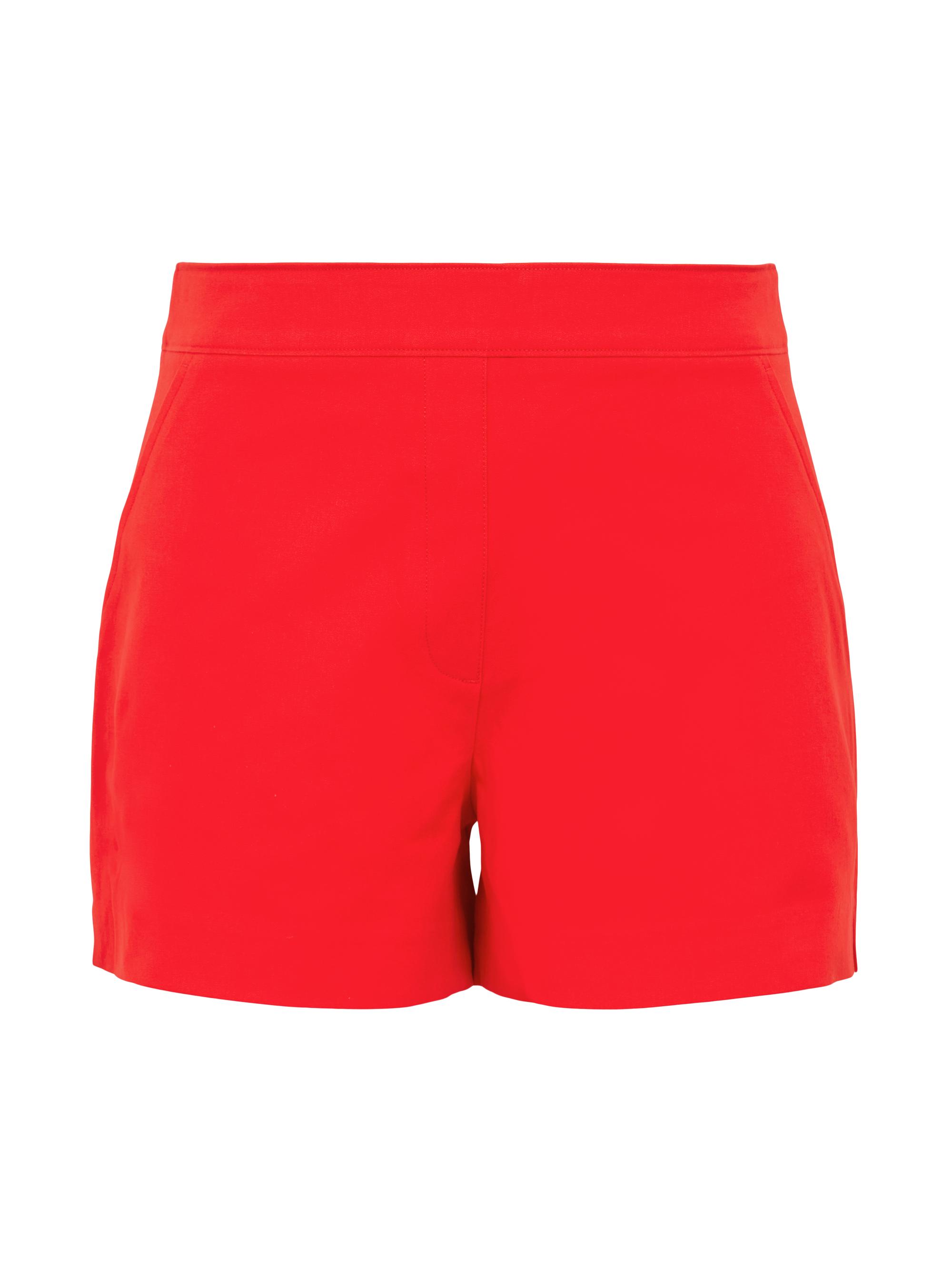 Spanx Women's Polished Stretch Cotton Shorts - True Red