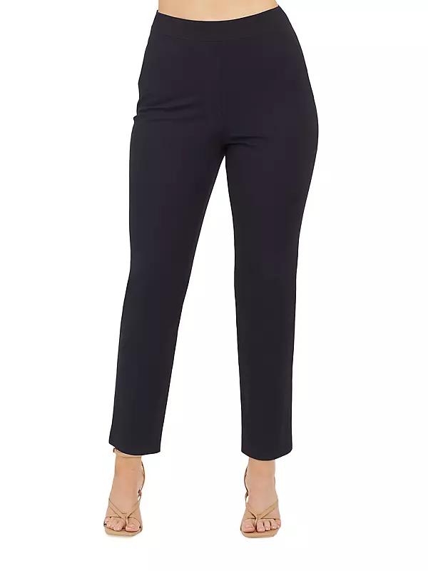 Spanx Women's Polished Ankle Slim Fit Black Classic Pants