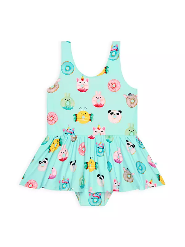 Baby Girl's,Little Girl's & Girl's One-Piece Donut Twirl Skirt Swimsuit
