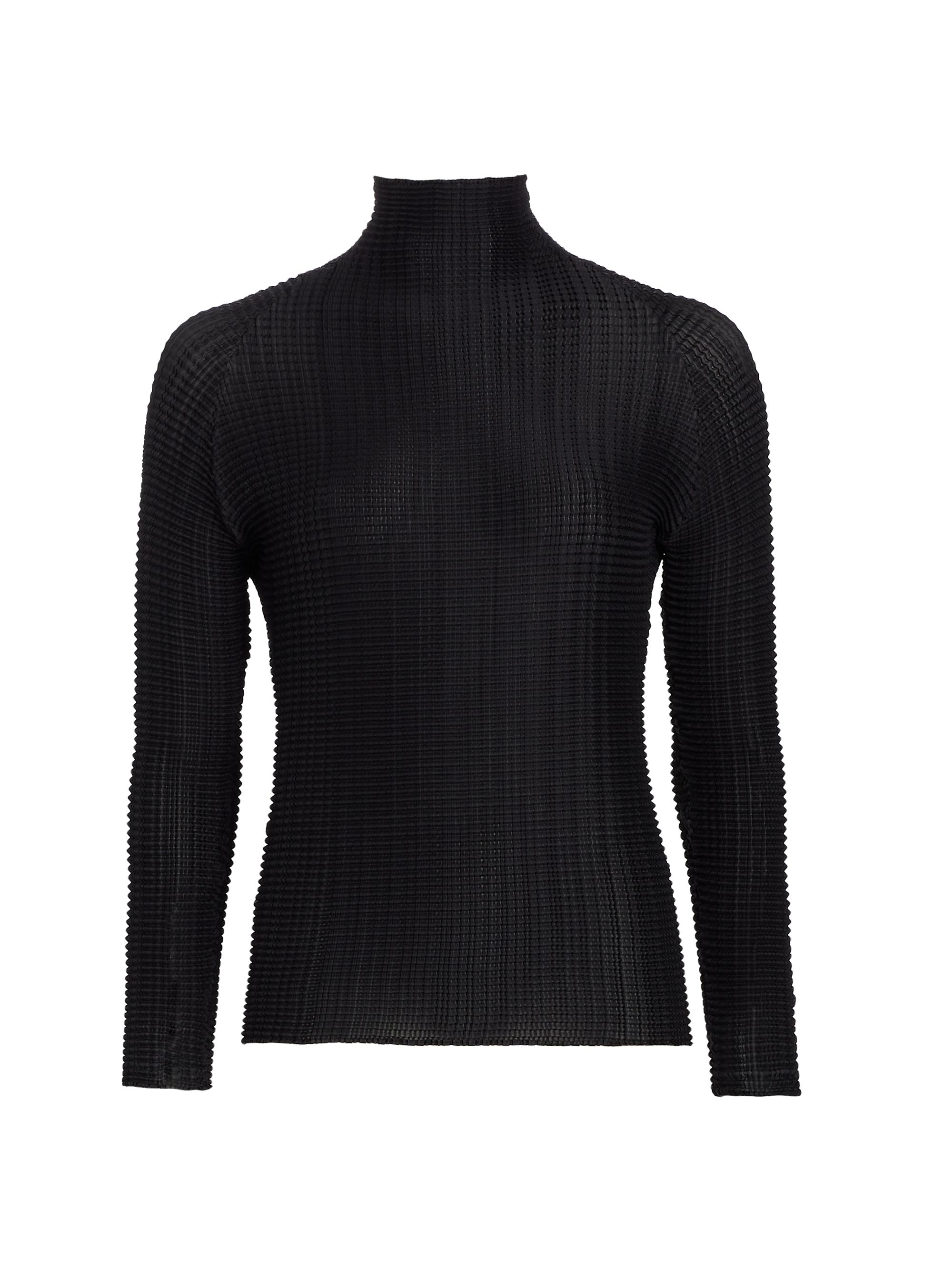 Issey Miyake Women's Wooly Pleats Top - Black