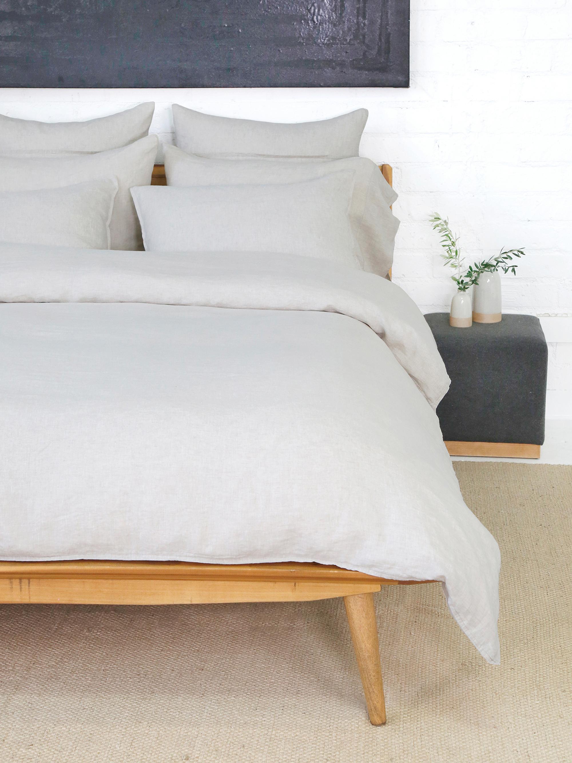 Pom Pom at Home Parker Linen Duvet Cover & Shams Set - Cream King