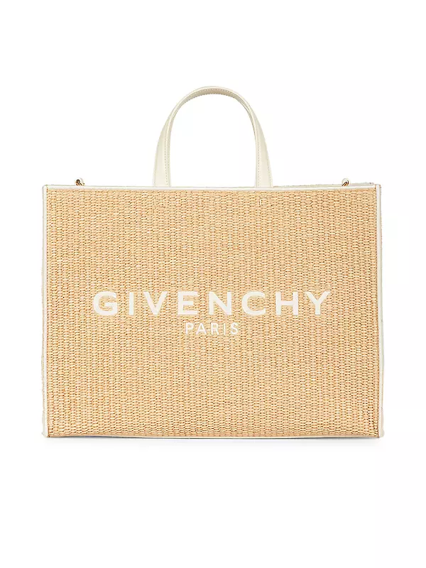 Shop Givenchy Medium G-Tote Raffia Shopper