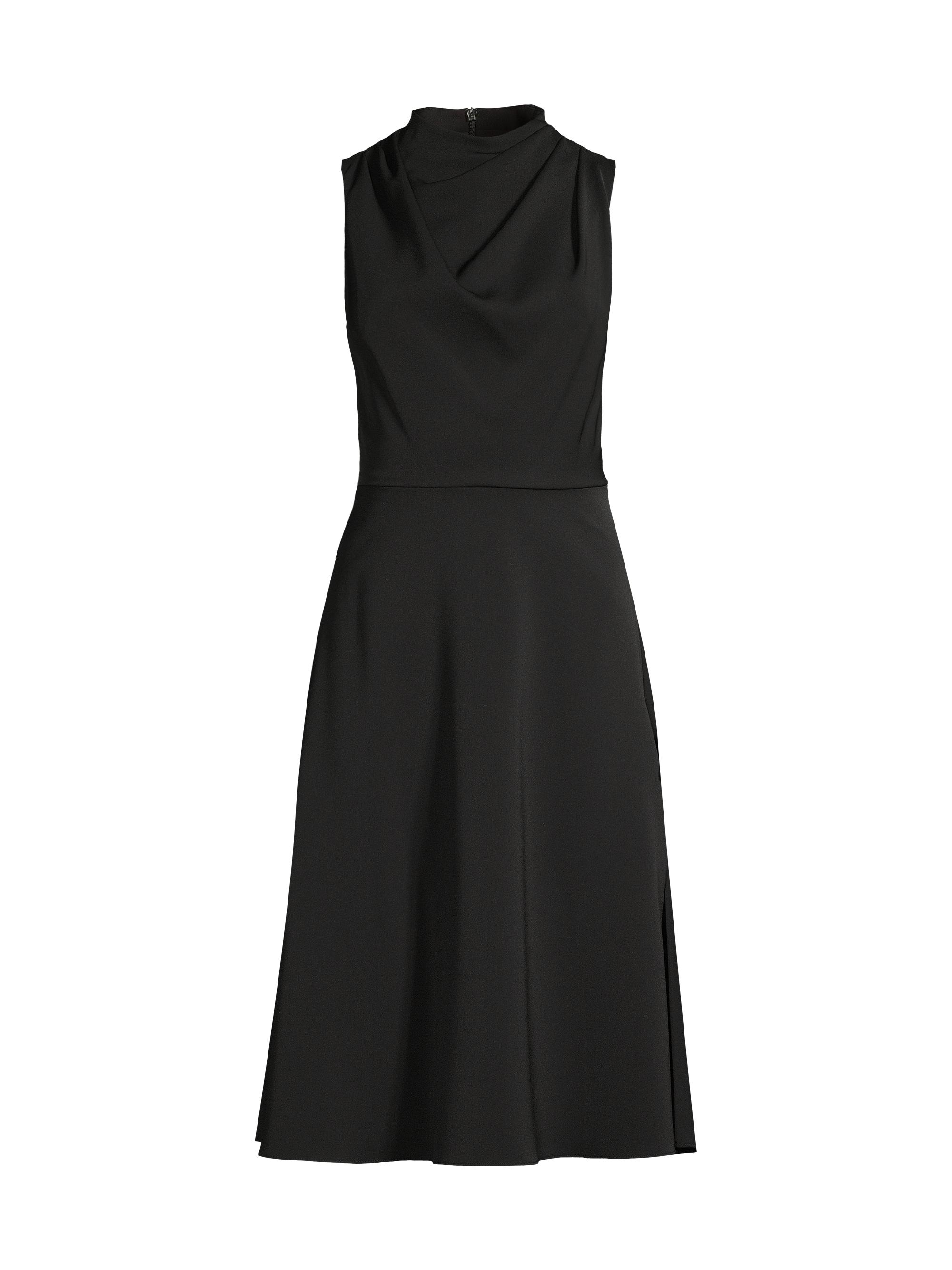 Black Halo Women's Cleo Crepe-Back Satin Midi-Dress - Black