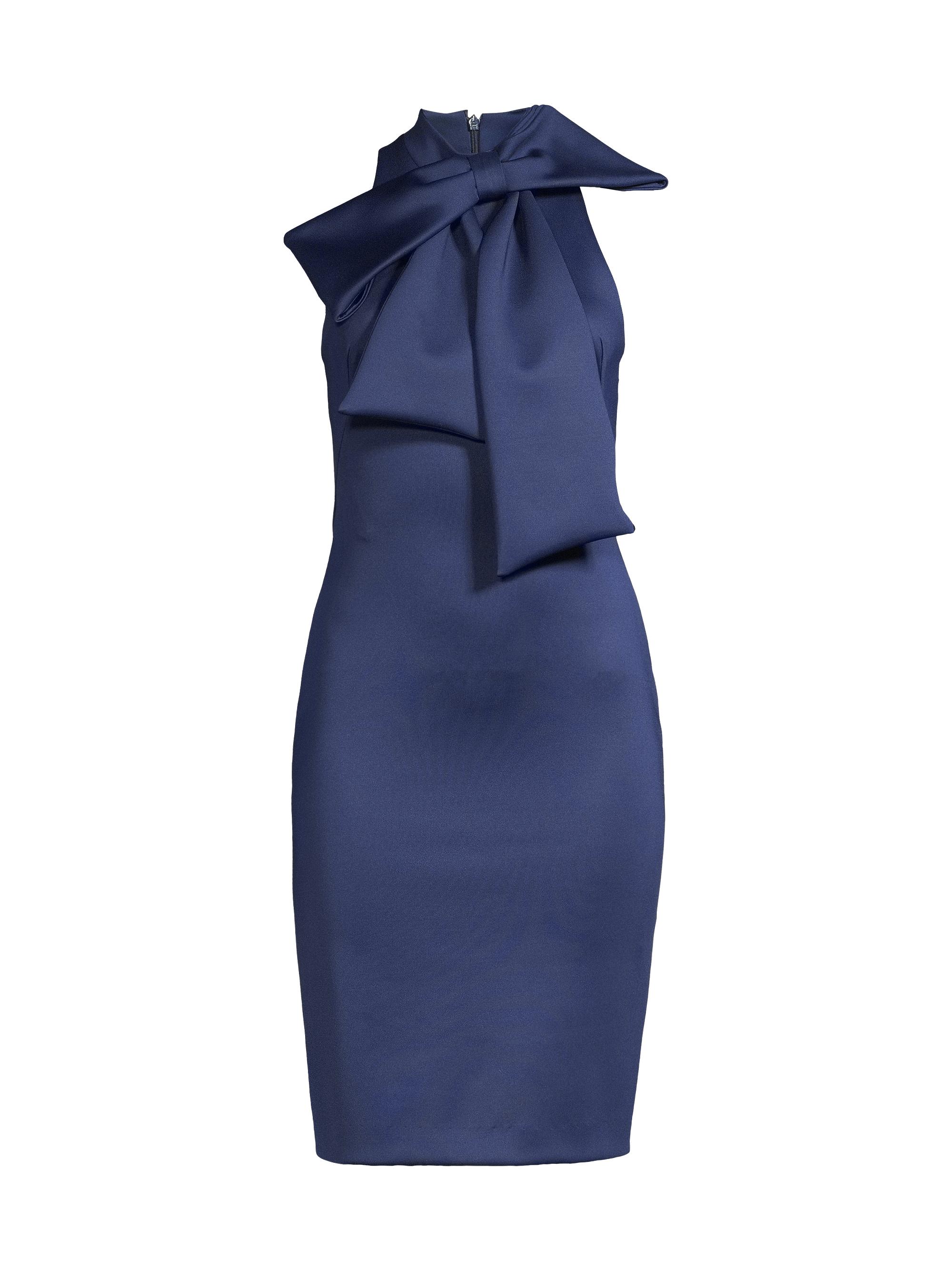 Black Halo Women's Von Bow-Neck Sheath Dress - Pacific Blue
