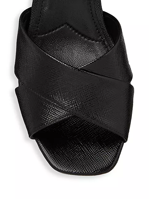 Chanel Black Quilted Leather Chain Link Cap Toe Slip On Mule Sandals Size  39 Chanel | The Luxury Closet