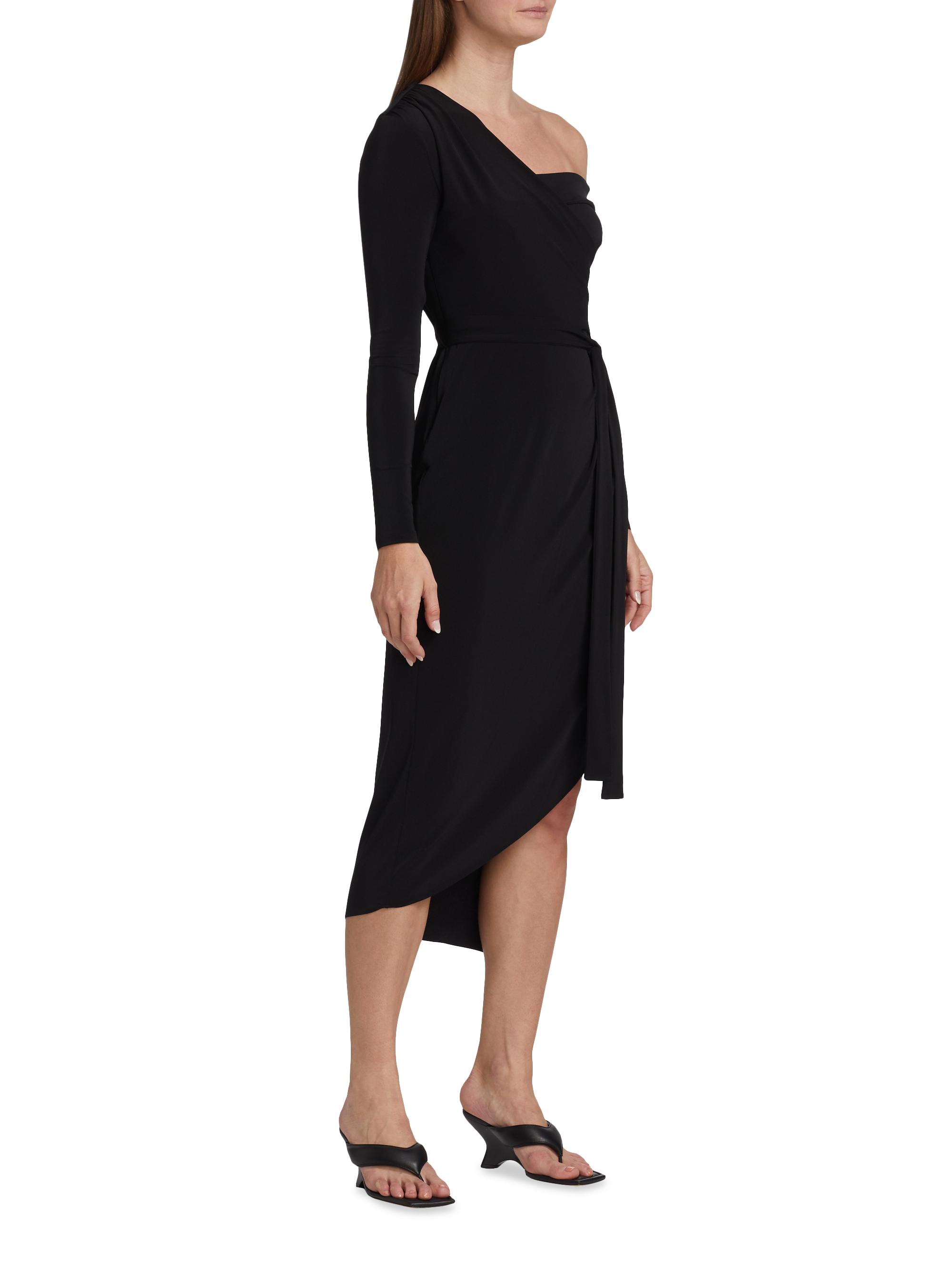 Halston Eden One-Shoulder Jersey Midi-Dress | Saks Fifth Avenue