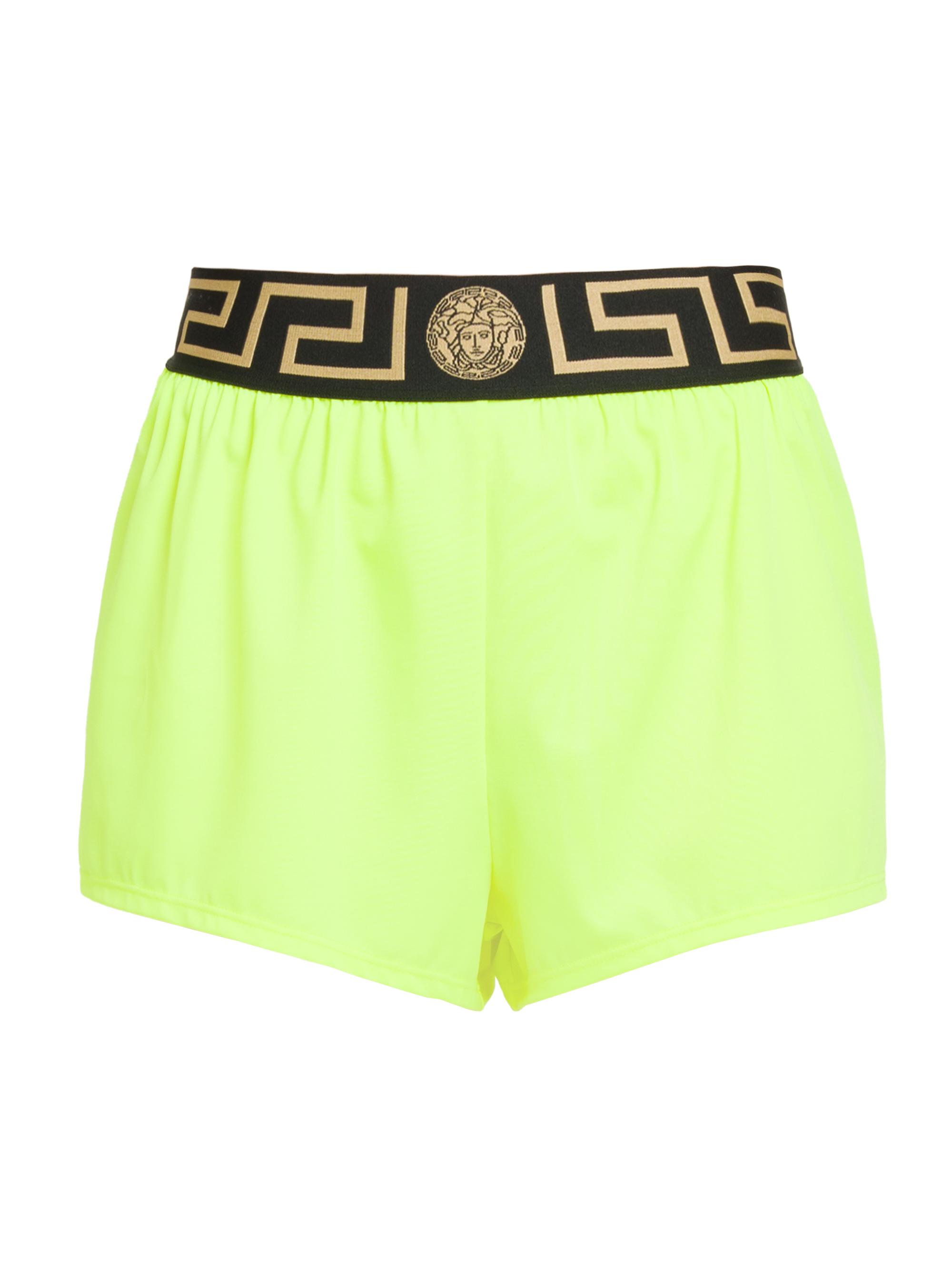 Versace Women's Greca Border Swim Shorts - Acid Yellow Black | Thumbnail 7