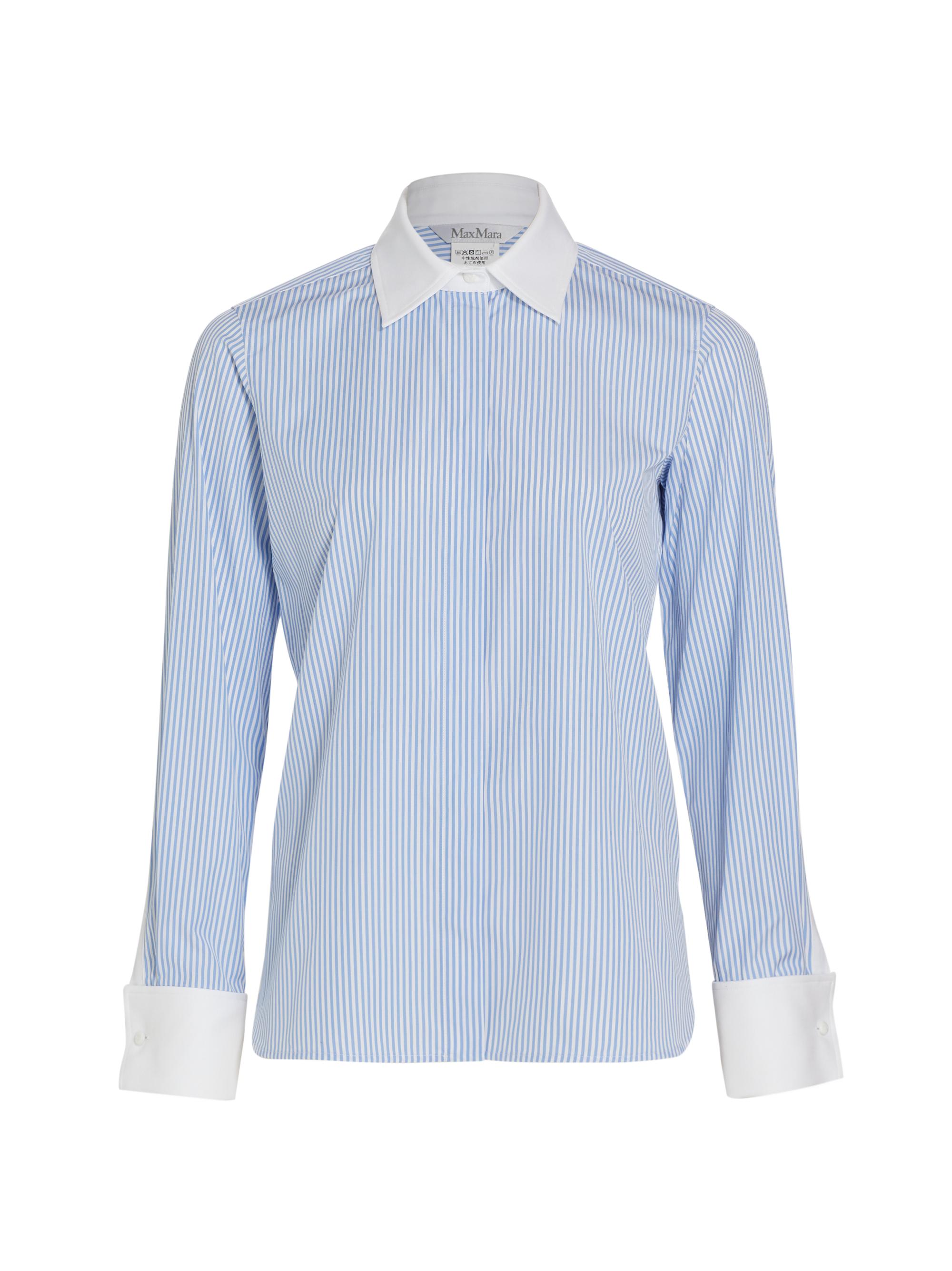 Max Mara Women's Abito Pinstripe Oxford Shirt - Light Blue