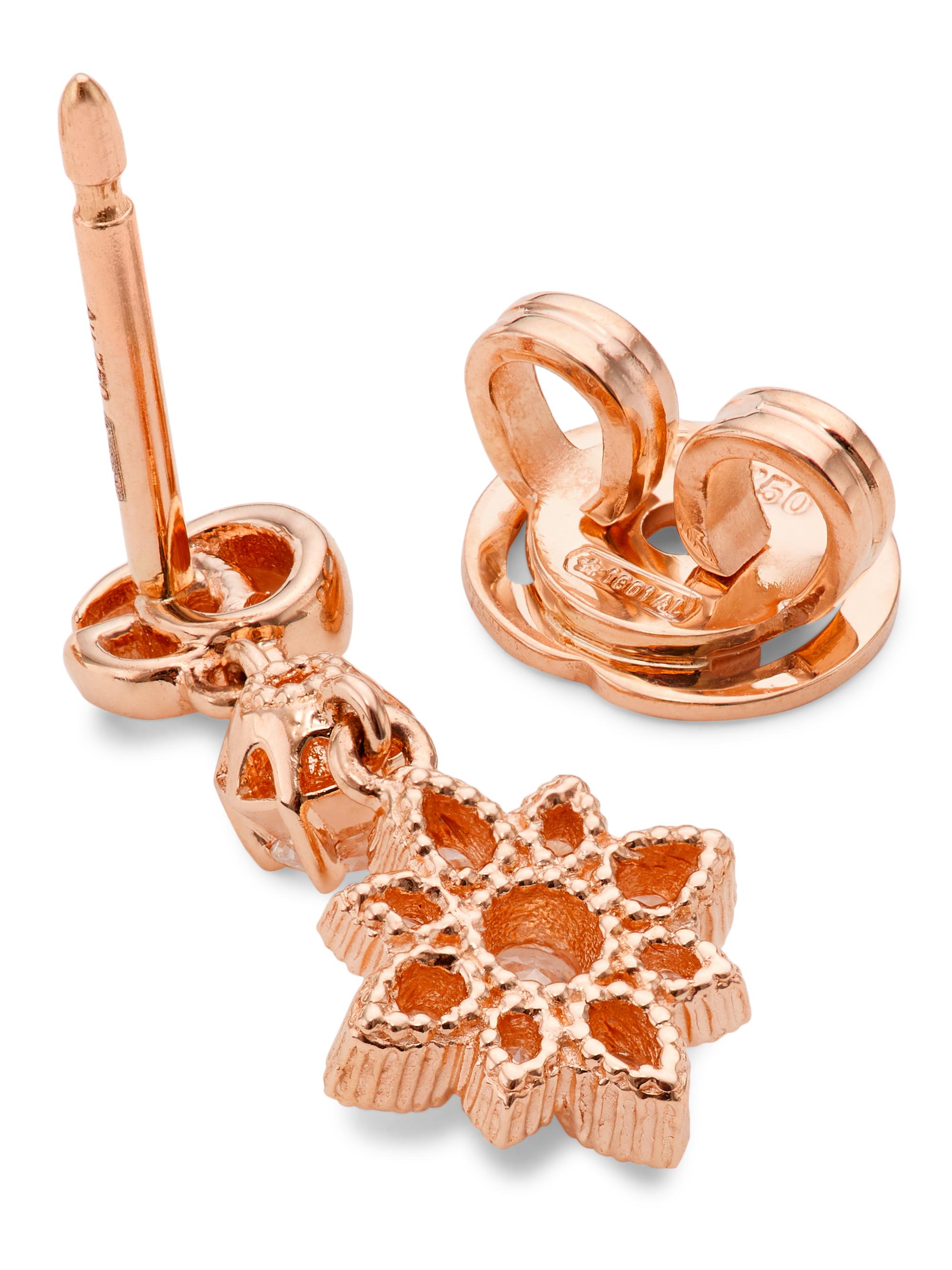 Gucci Gucci Flora 18K Rose Gold & Diamond Drop Earrings | Saks