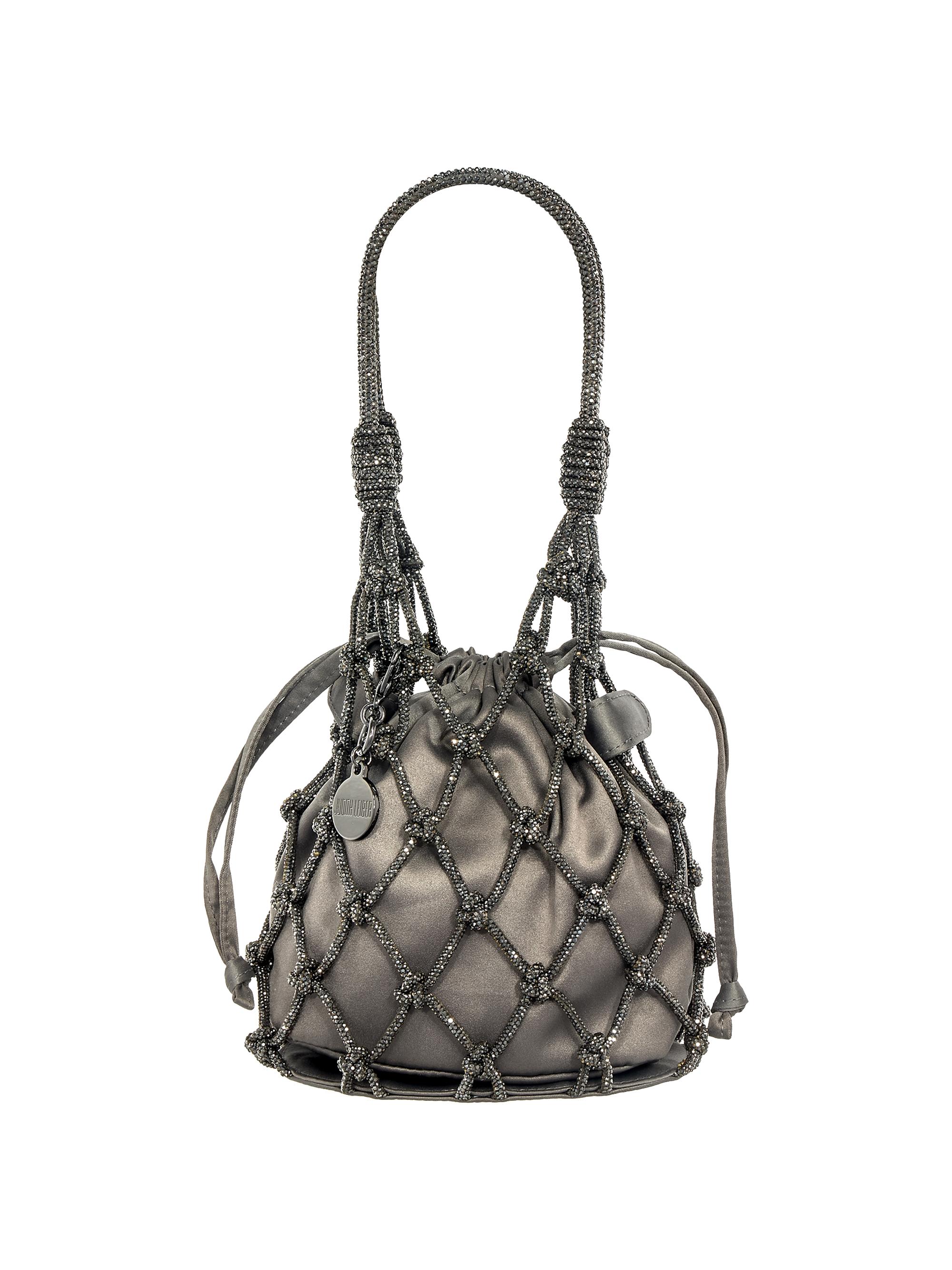 Judith Leiber Couture Women's Net Crystal-Embellished Pouch - Silver Jet