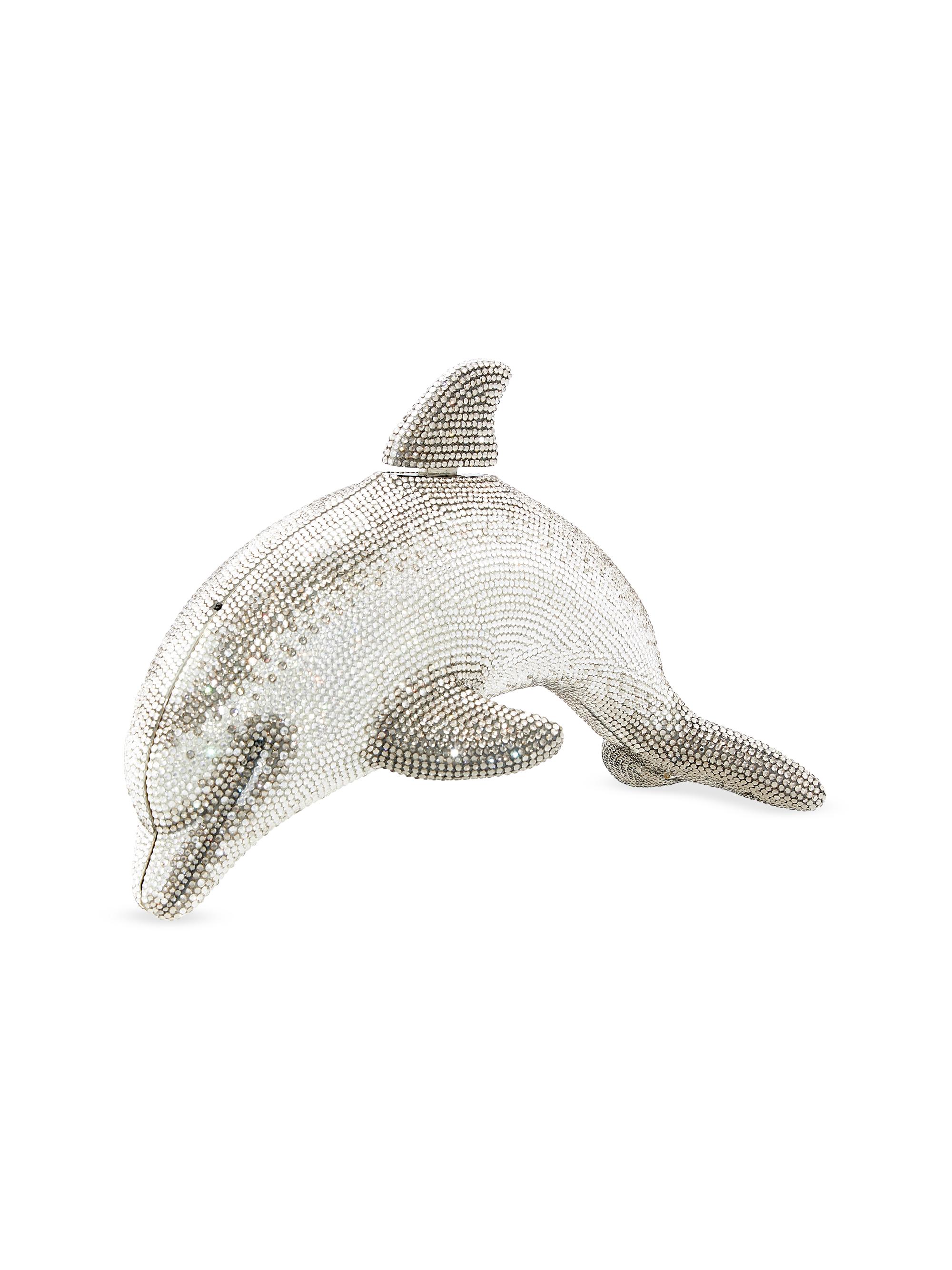 Judith Leiber Couture Women's Phin Dolphin Crystal Clutch - Silver