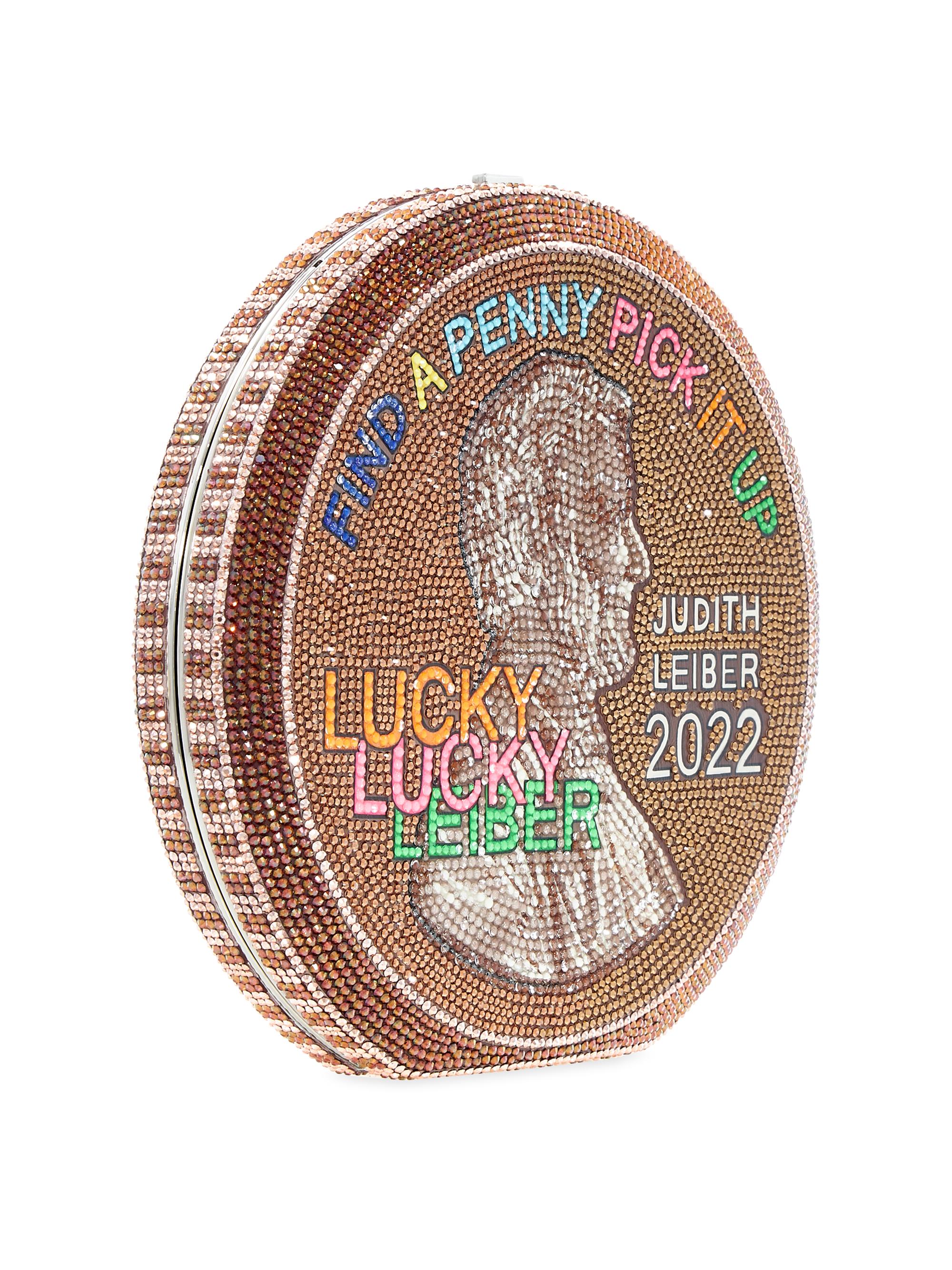 Judith Leiber Couture Women's Lucky Penny Crystal Clutch - Copper