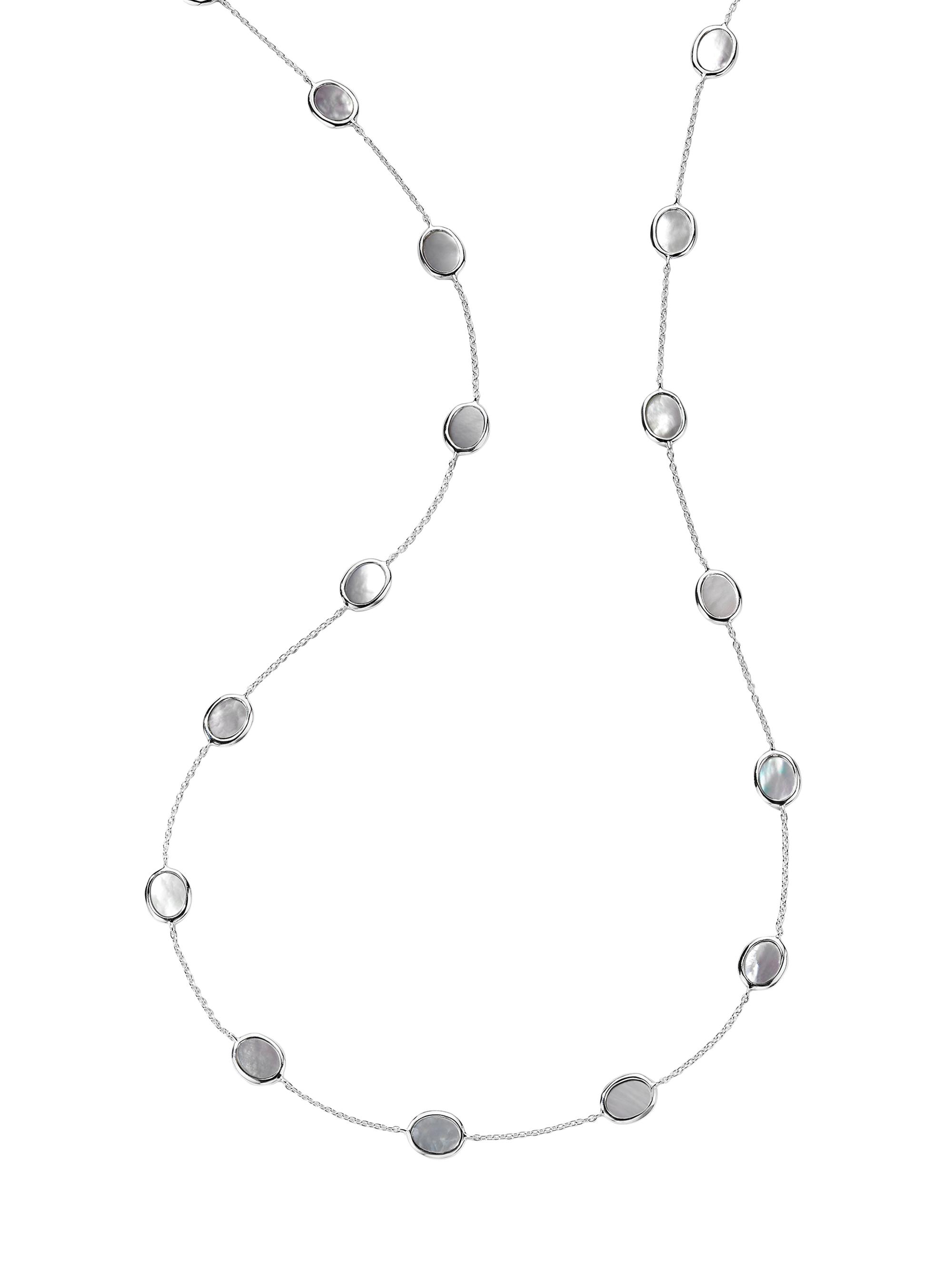 Ippolita Women's Confetti Sterling Silver & Mother-Of-Pearl Long Station Necklace - Silver