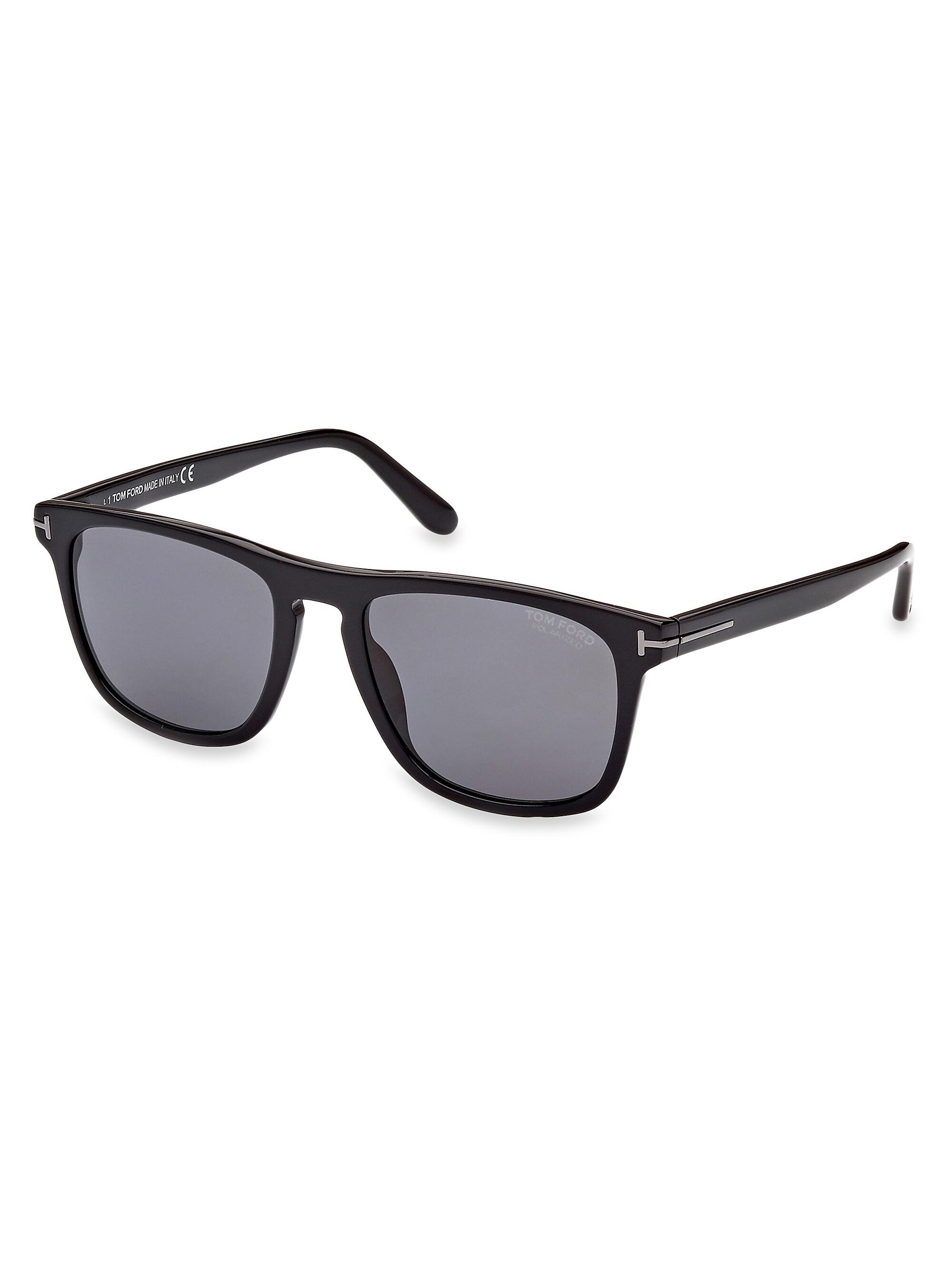 TOM FORD Men's Gerard-02 56MM Sunglasses - Shiny Black