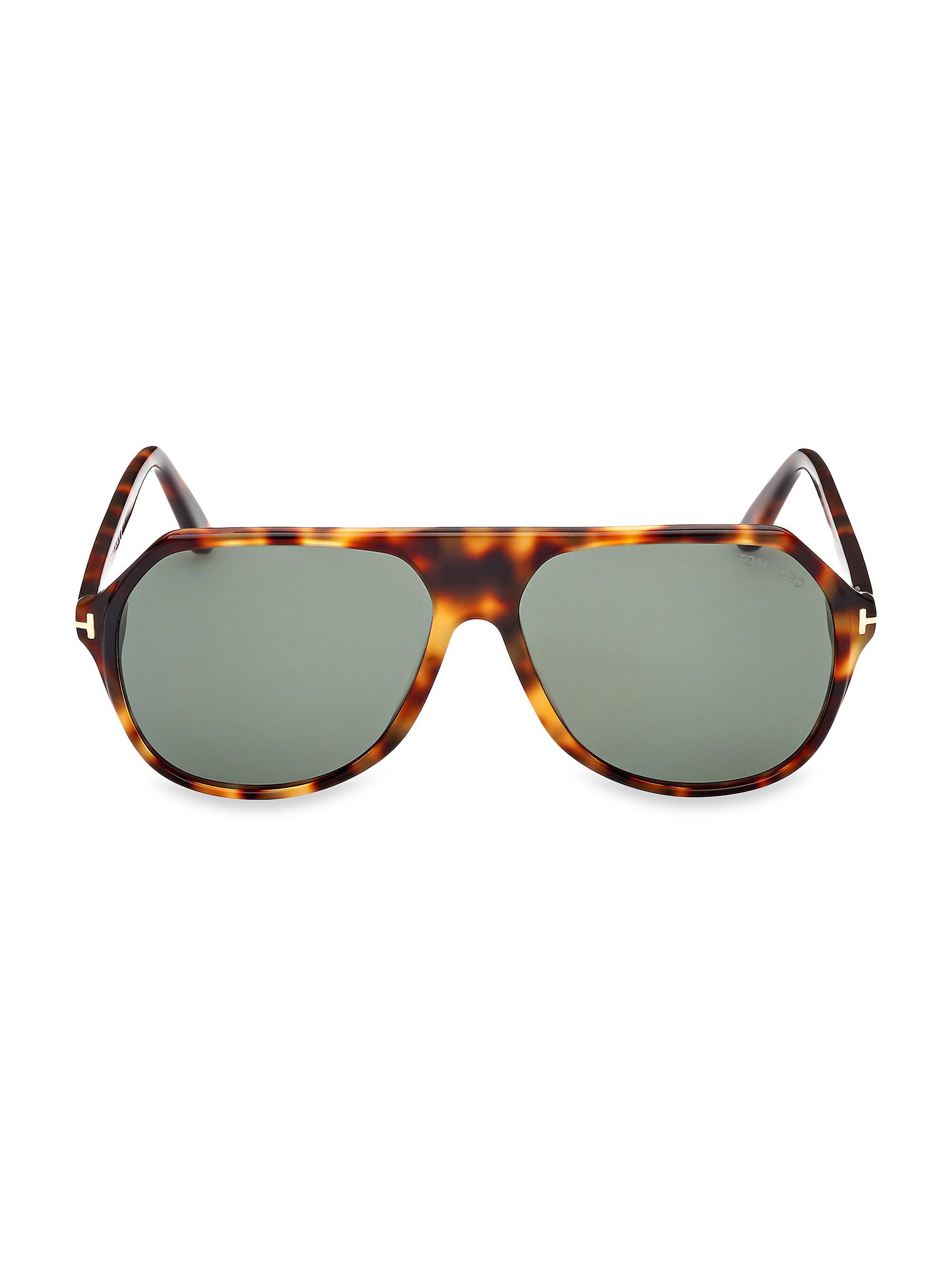 Tom Ford Hayes 59 Mm Pilot Sunglasses TOM FORD HAYES 59mm NAVIGATOR SUNGLASSES in SHINY BLACK  main image 3