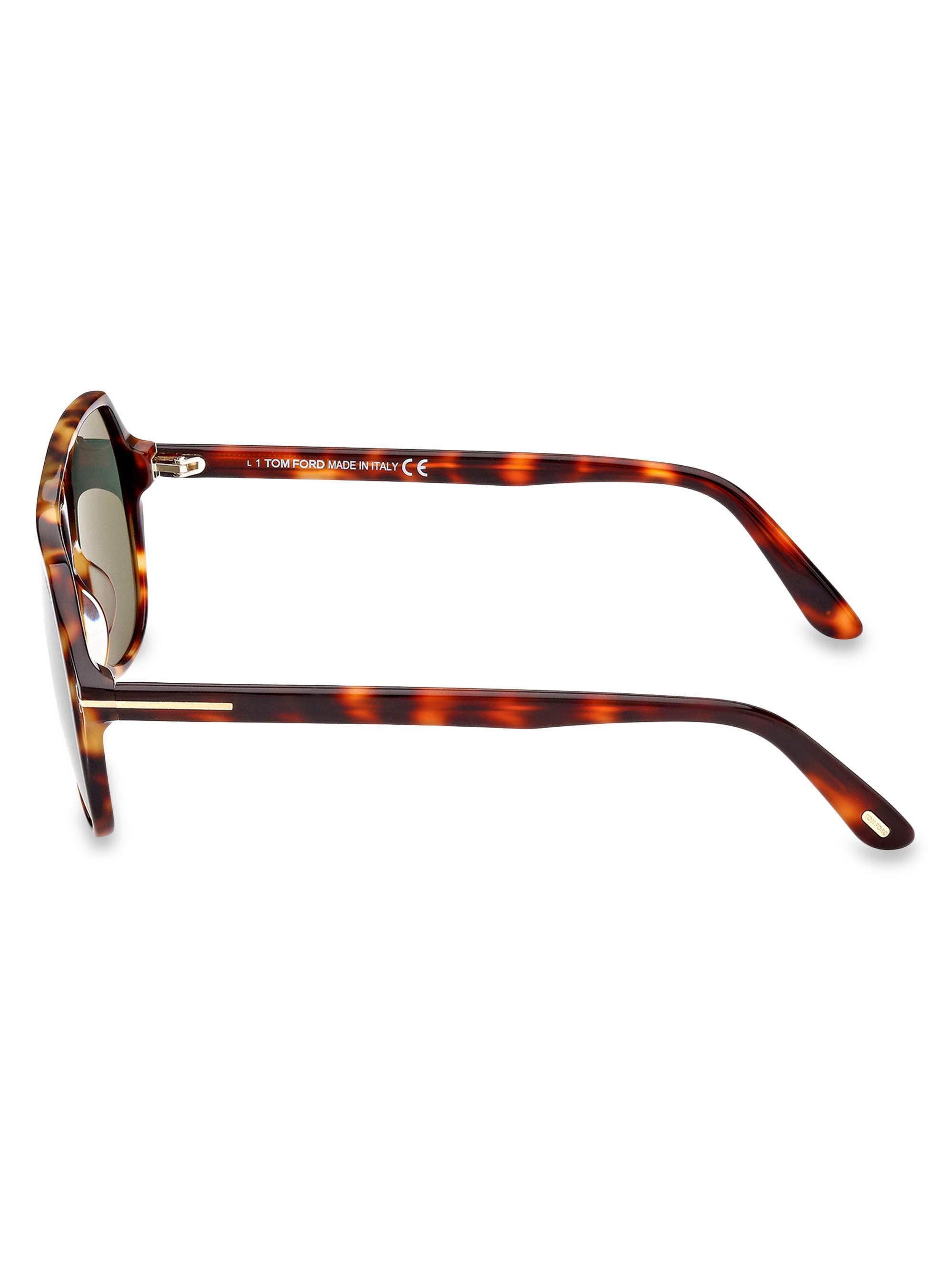 Tom Ford Hayes 59 Mm Pilot Sunglasses TOM FORD HAYES 59mm NAVIGATOR SUNGLASSES in SHINY BLACK  main image 2