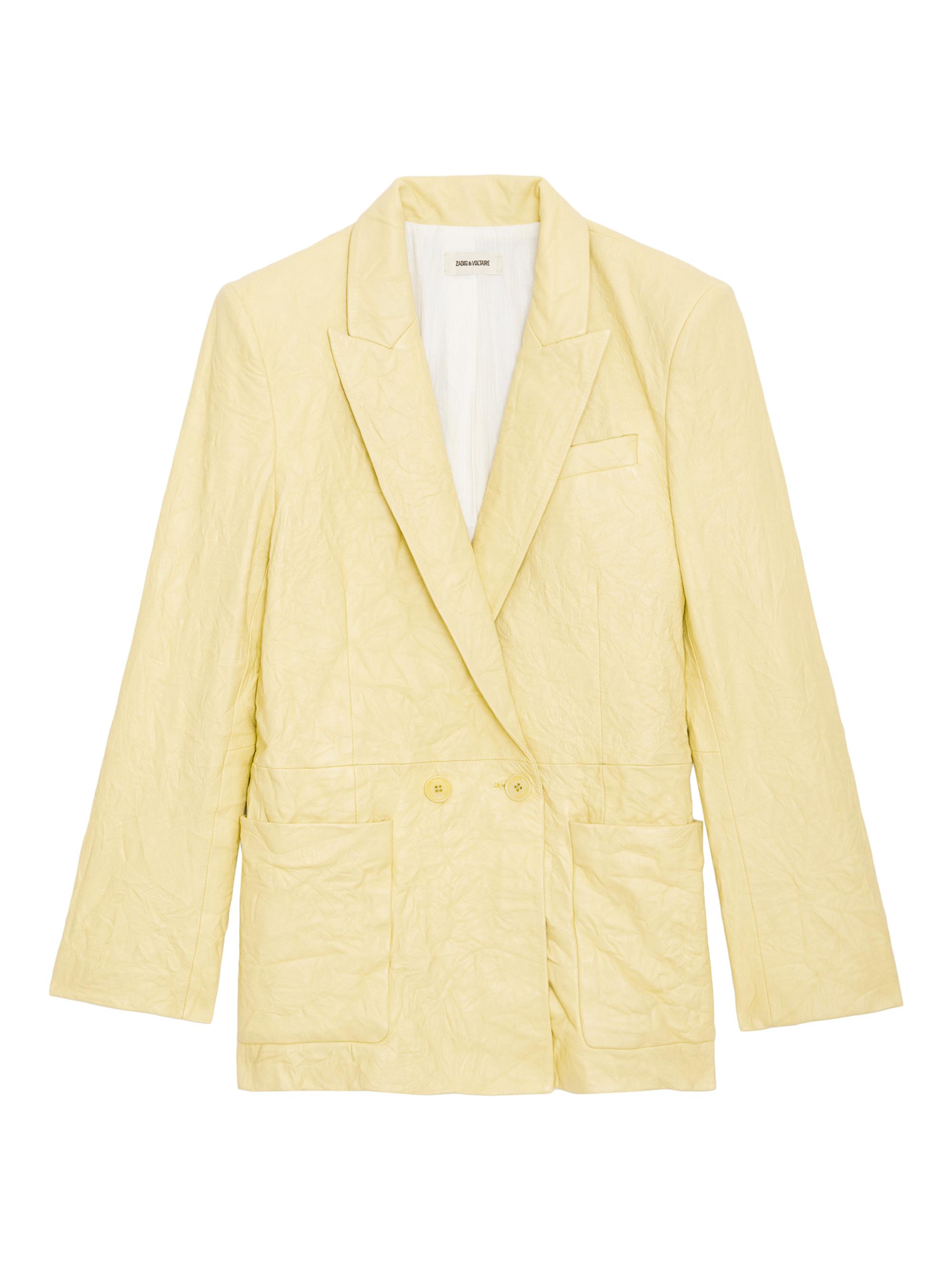 Zadig & Voltaire Women's Visko Crinkle Leather Blazer - Shea