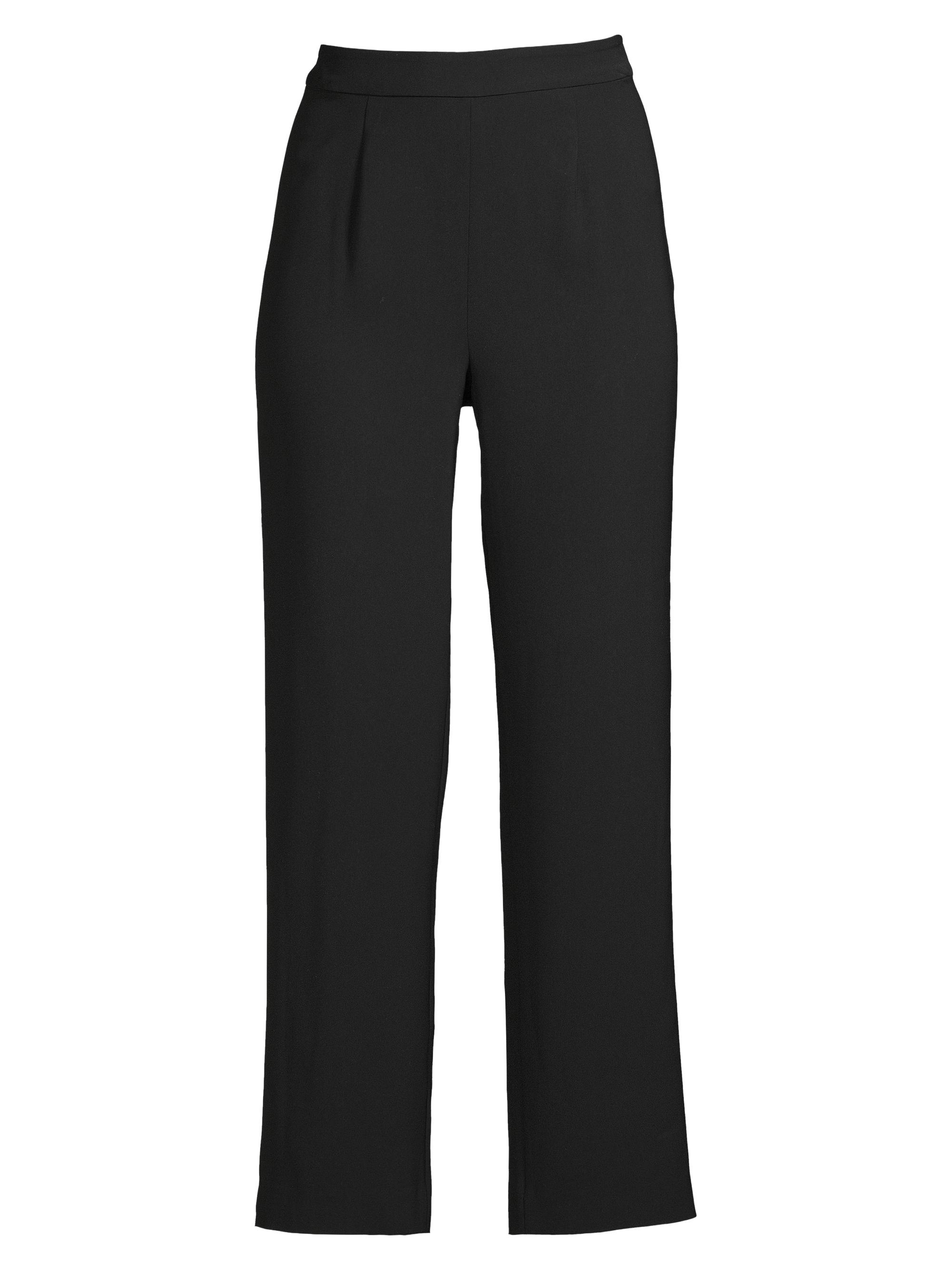 Misook Women's Soft Crepe Wide-Leg Pants - Black